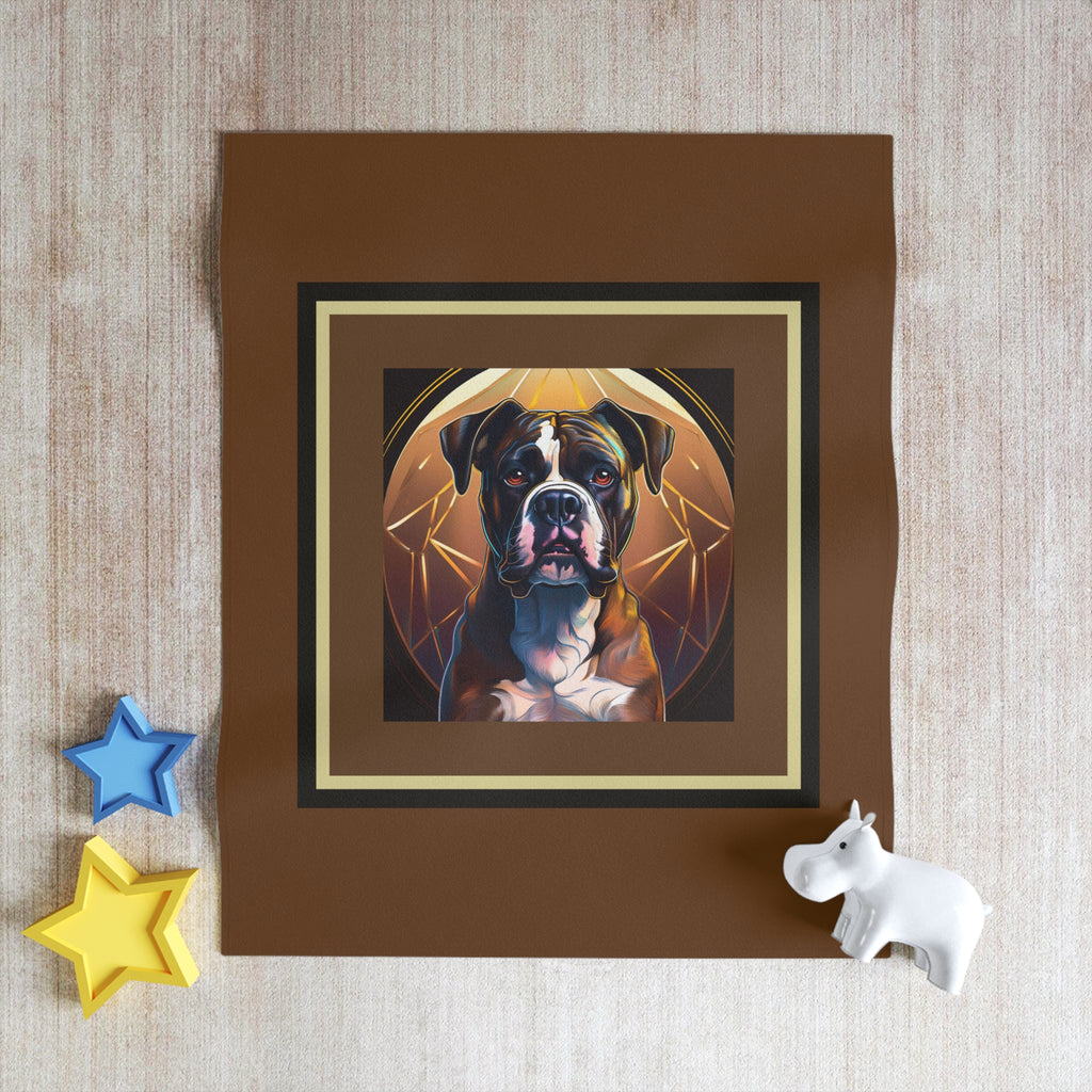 Brindle Gold Boxer Throw Blanket