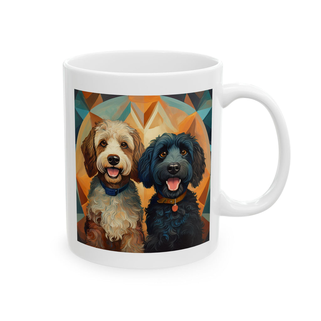 Doodles, Black & Tan Ceramic Mug, (11oz, 15oz)