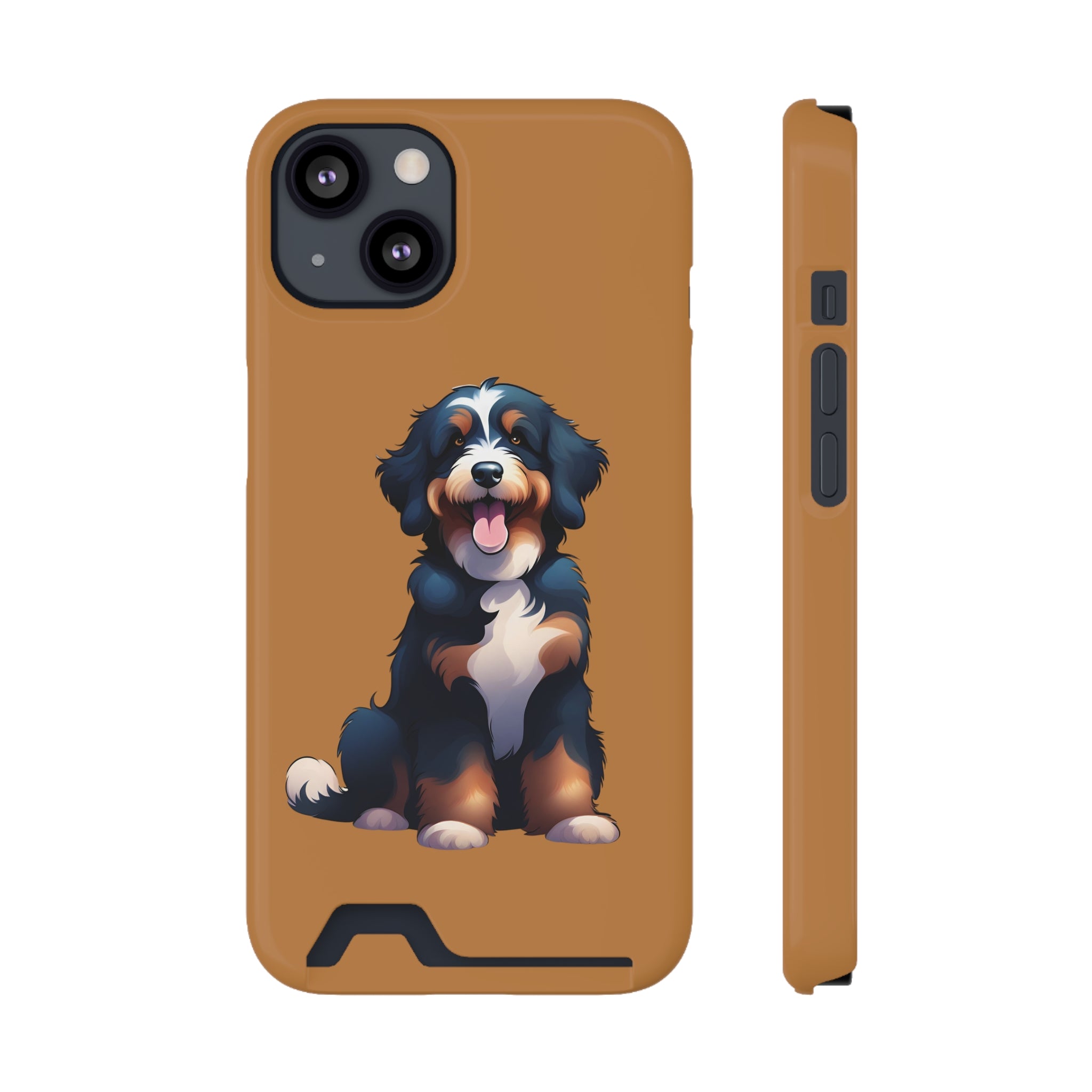 Bernie doodle Phone Case with Card Holder