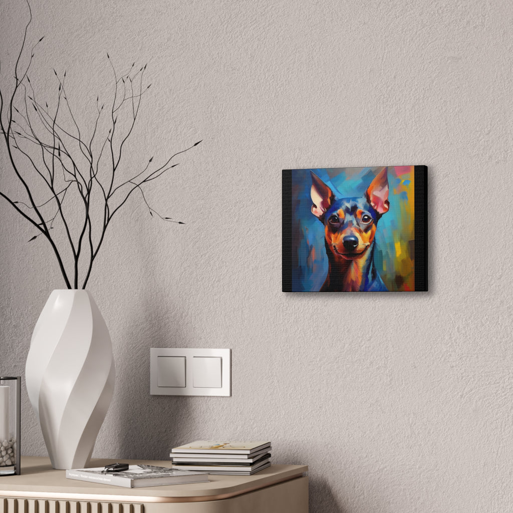 Miniature Pinscher Canvas Stretched, 0.75"