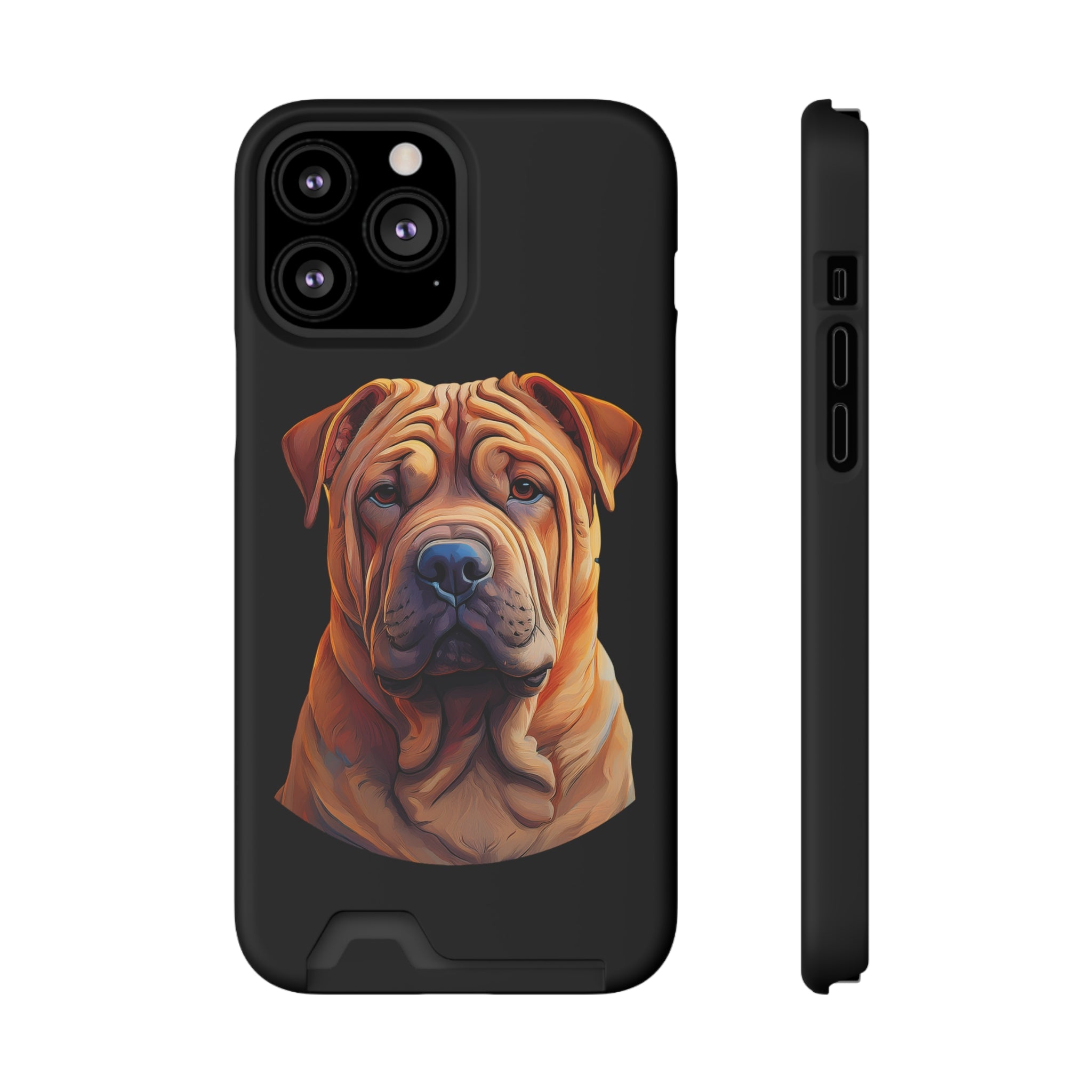 Shar Pei Phone Case with Card Holder