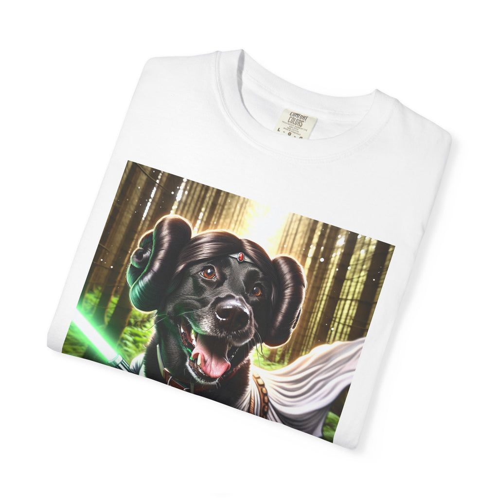 Black Lab Galaxy Princess Unisex Garment-Dyed T-shirt
