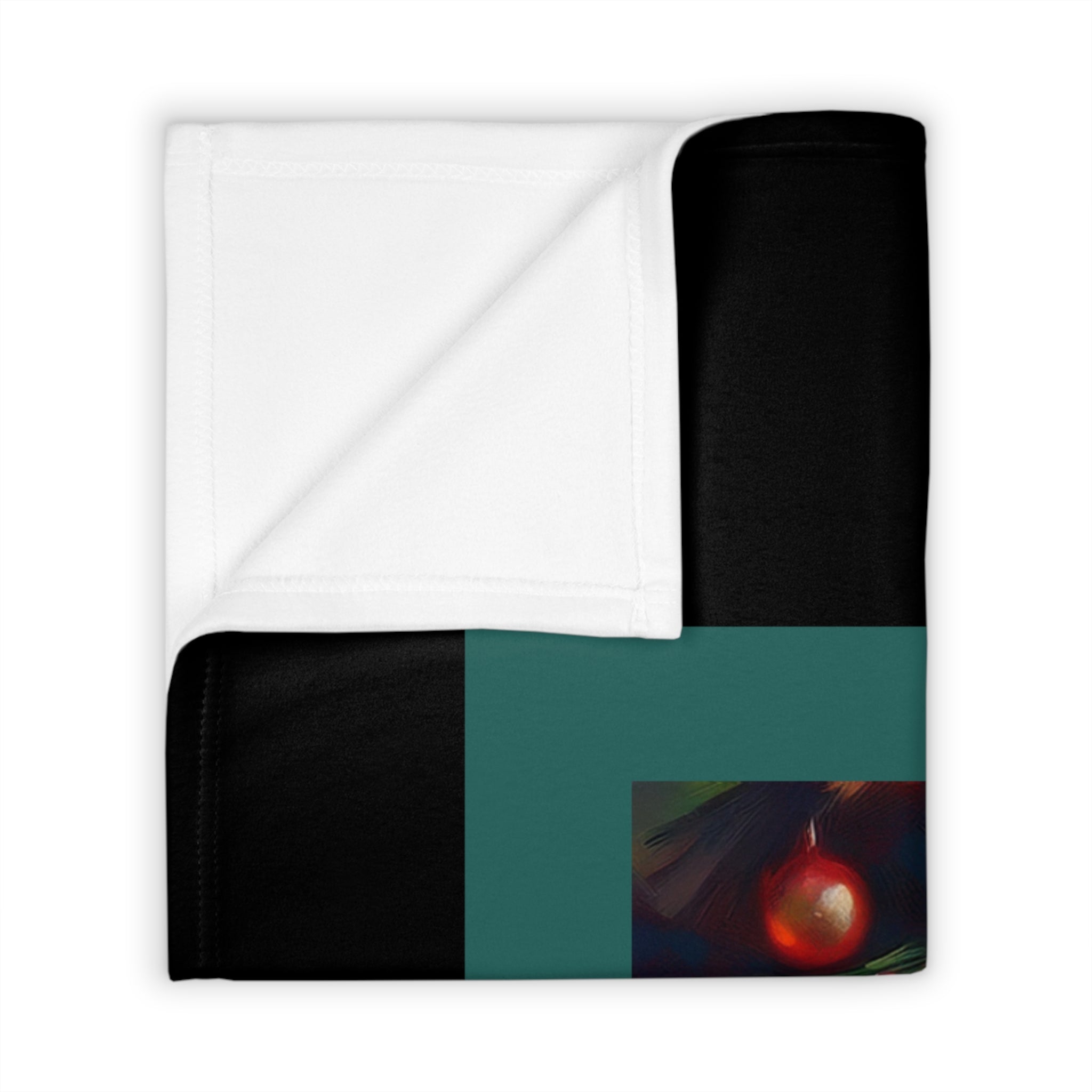 White Corgi Holiday II Throw Blanket