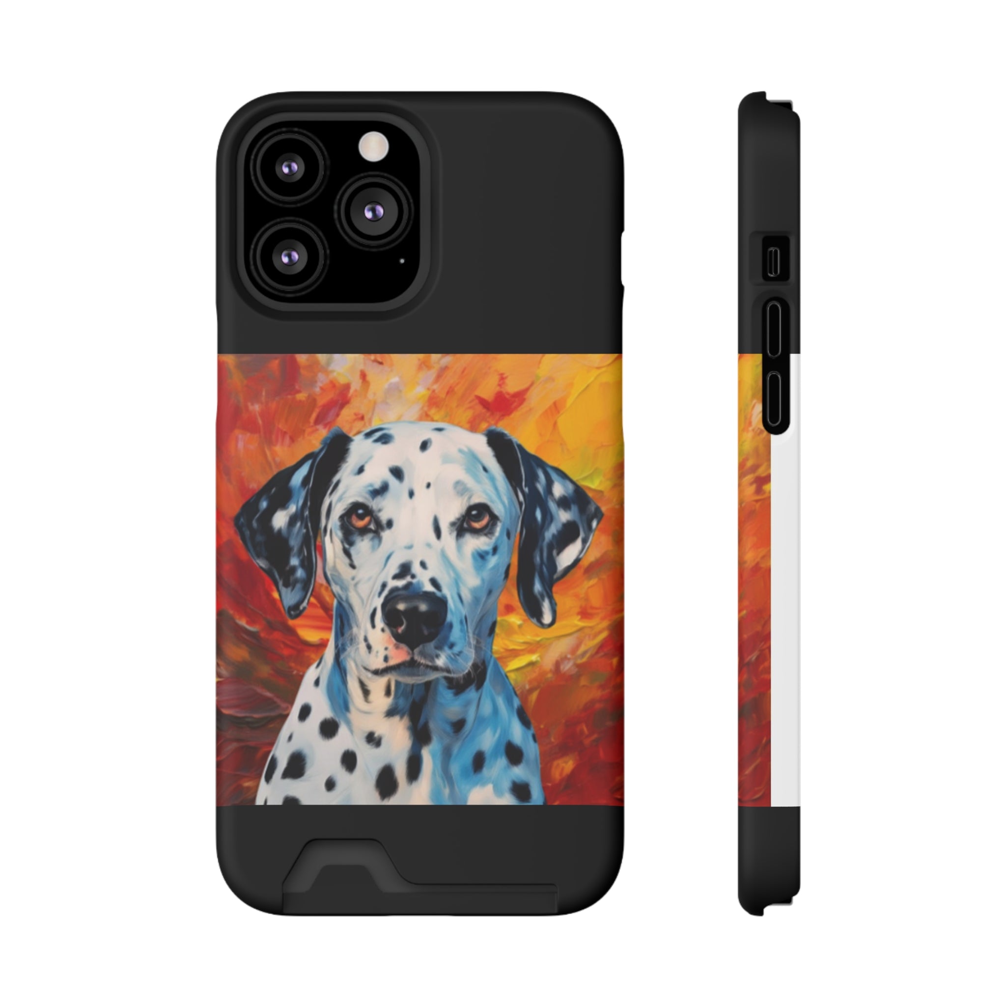 Dalmation Phone Case with Card Holder