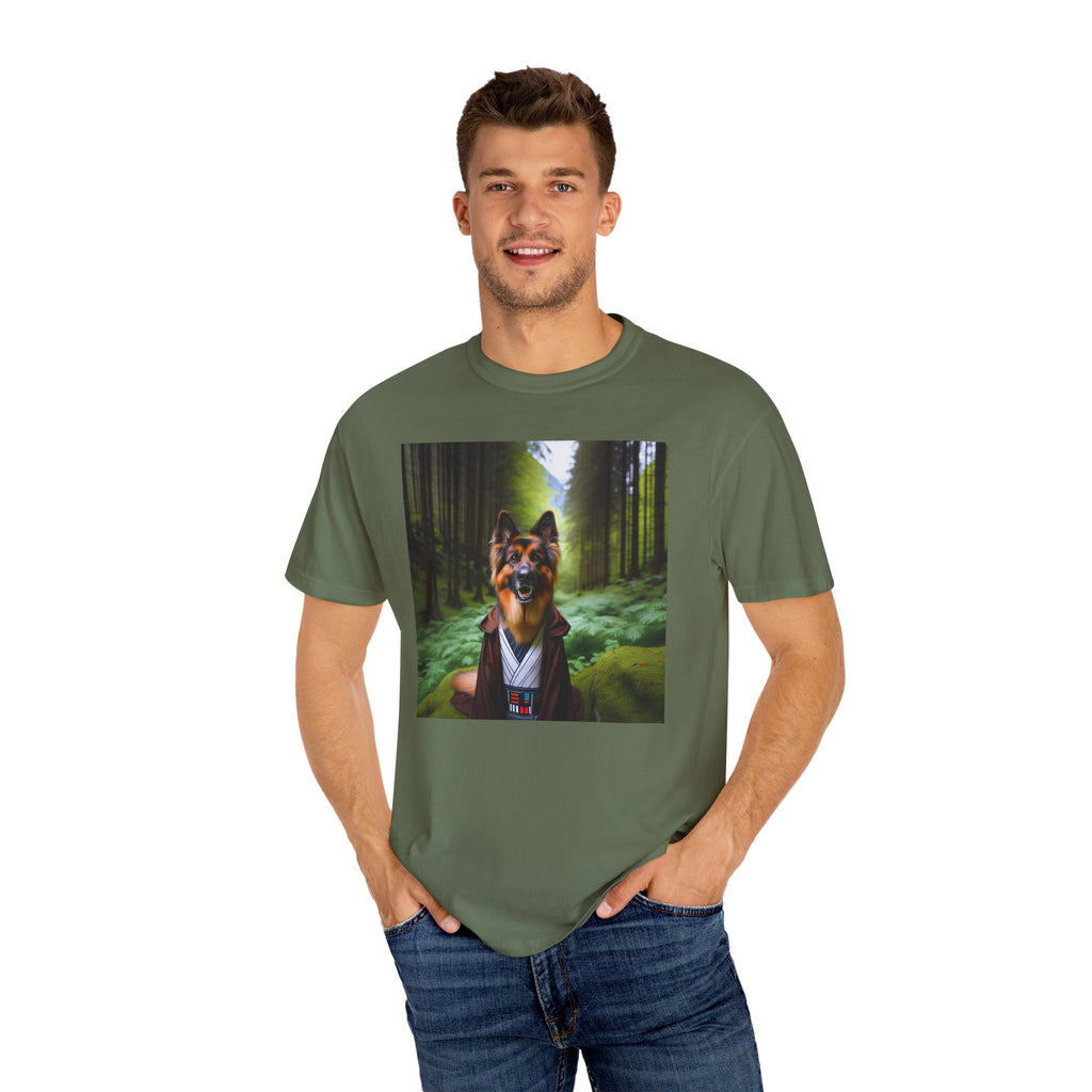 German Shepherd Forest Knight Unisex Garment-Dyed T-shirt