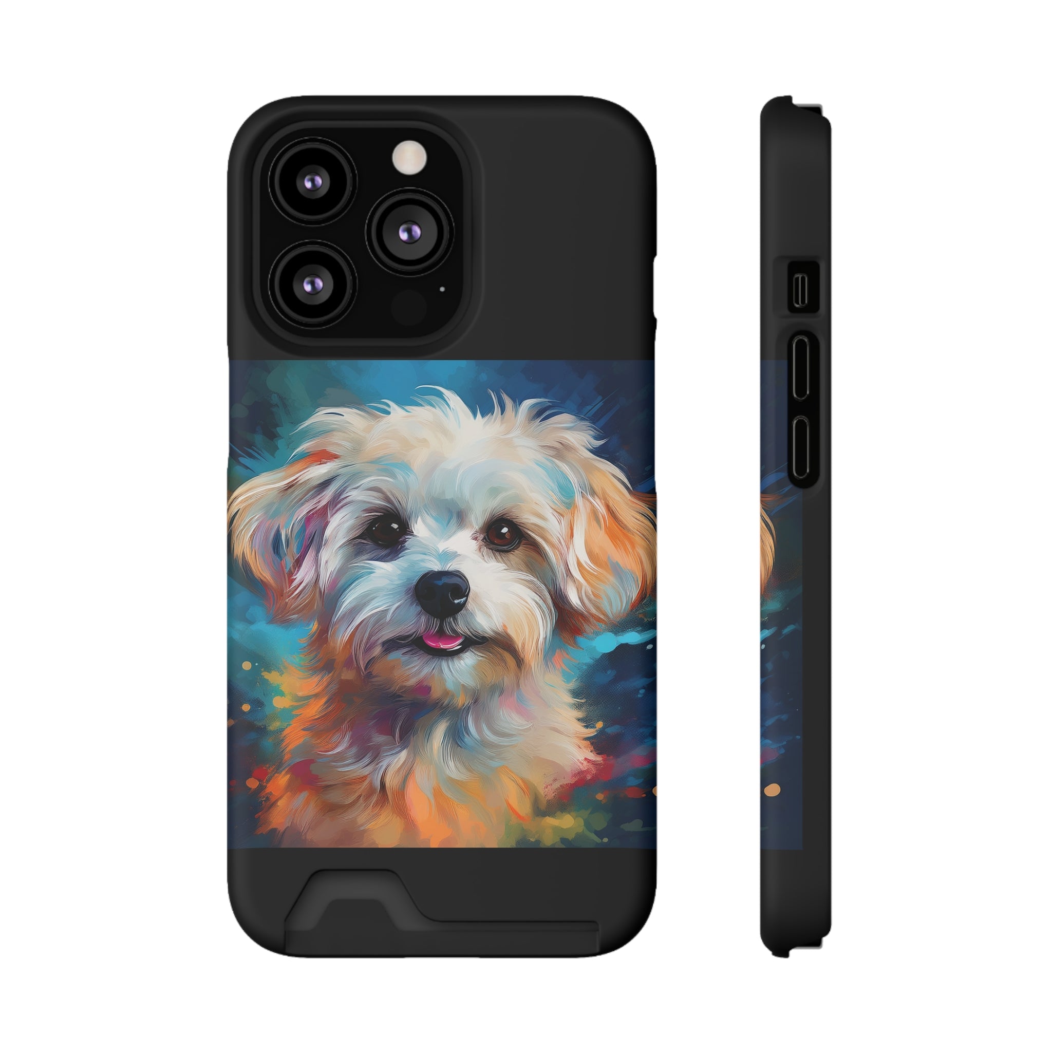 Maltese Phone Case with Card Holder