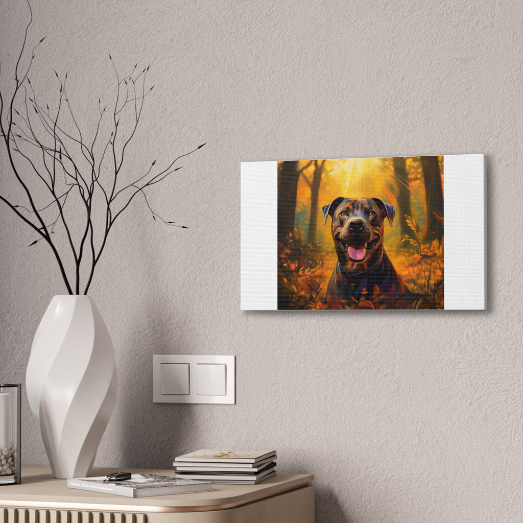 Pit Bull Brindle Autumn Stretched, 0.75"