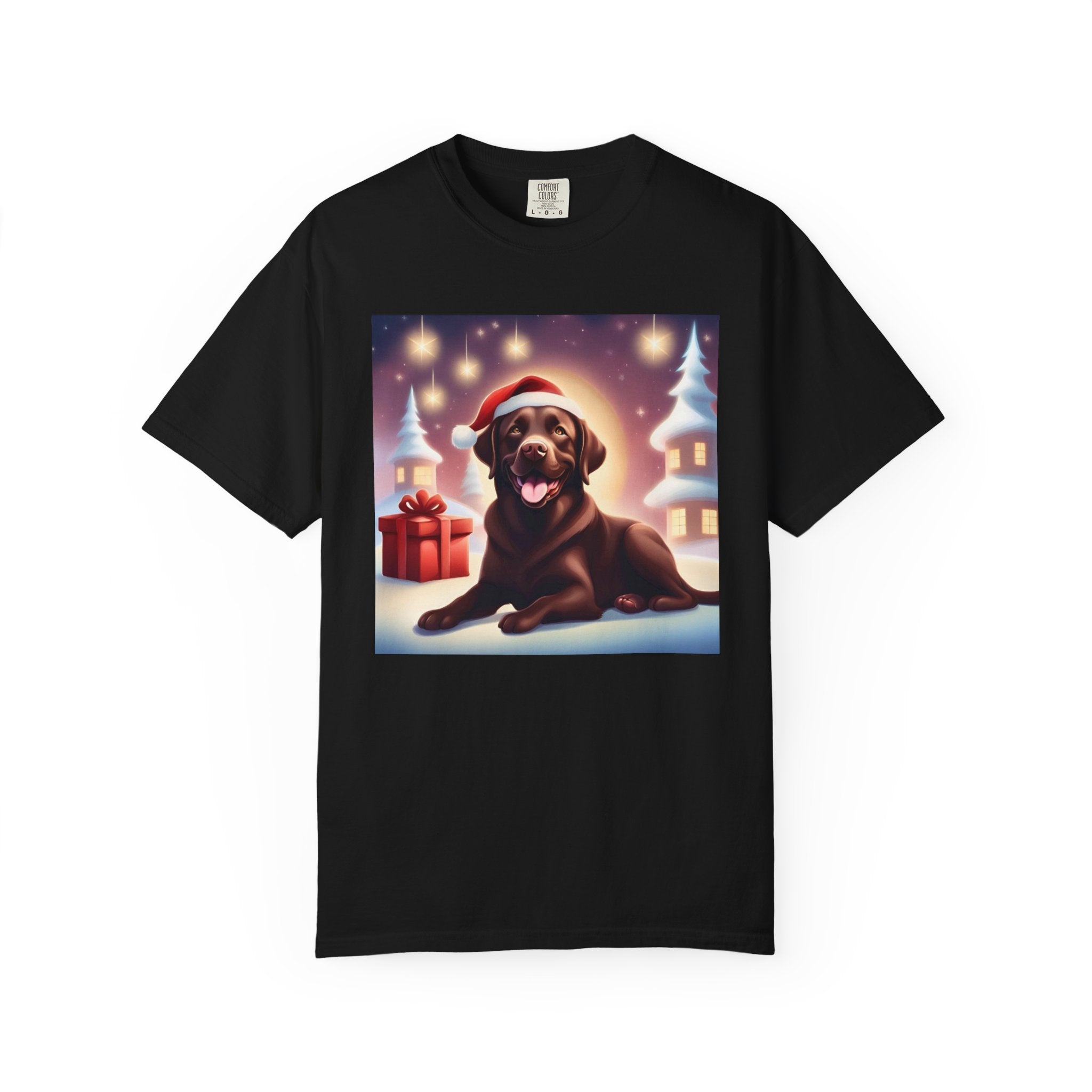 Chocolate Lab Holiday Unisex Garment-Dyed T-shirt