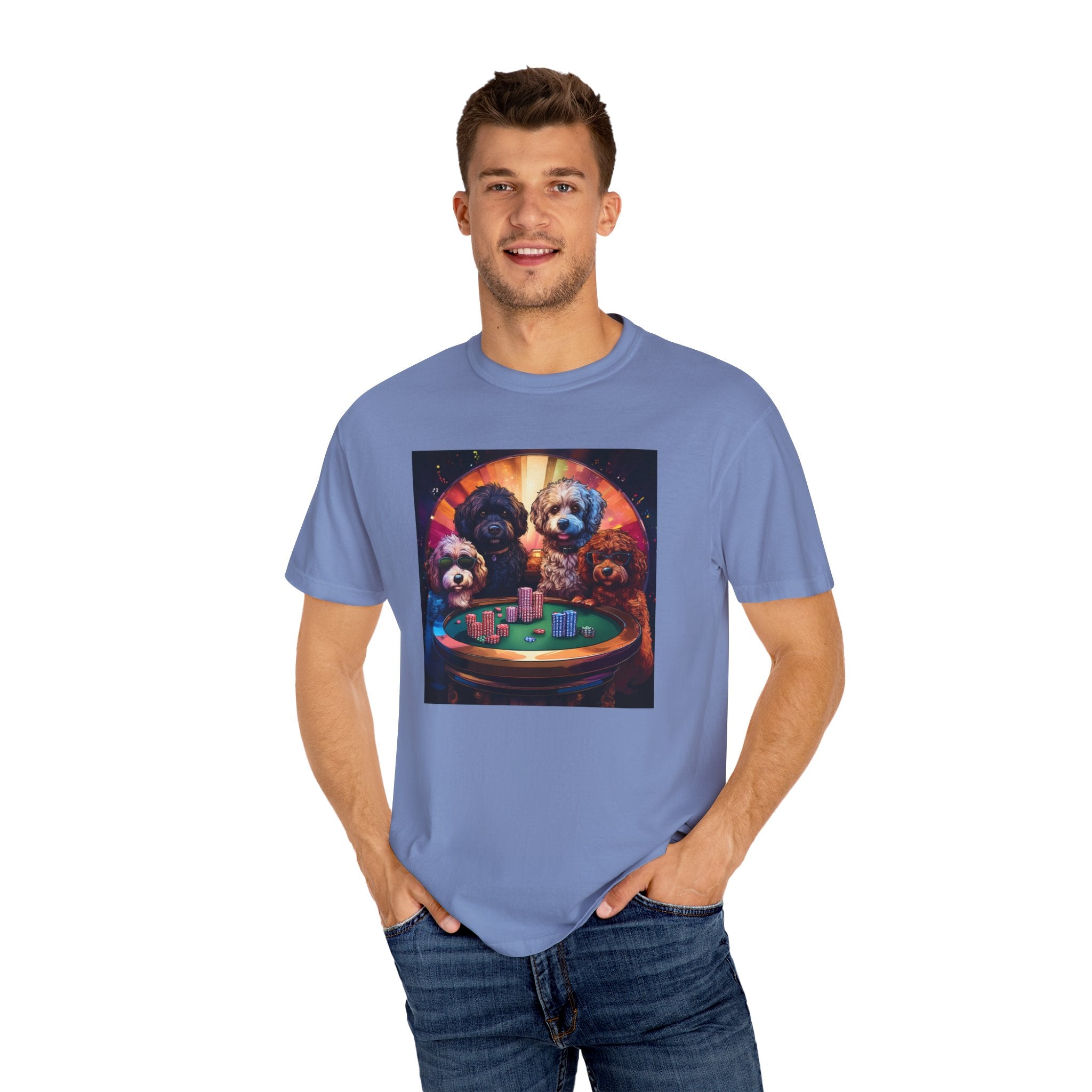 Doodle Poker Game Unisex Garment-Dyed T-shirt
