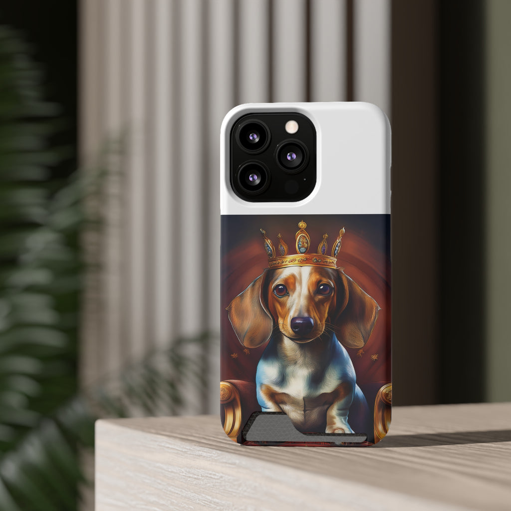 Dachshund Royal Phone Case with Card Holder