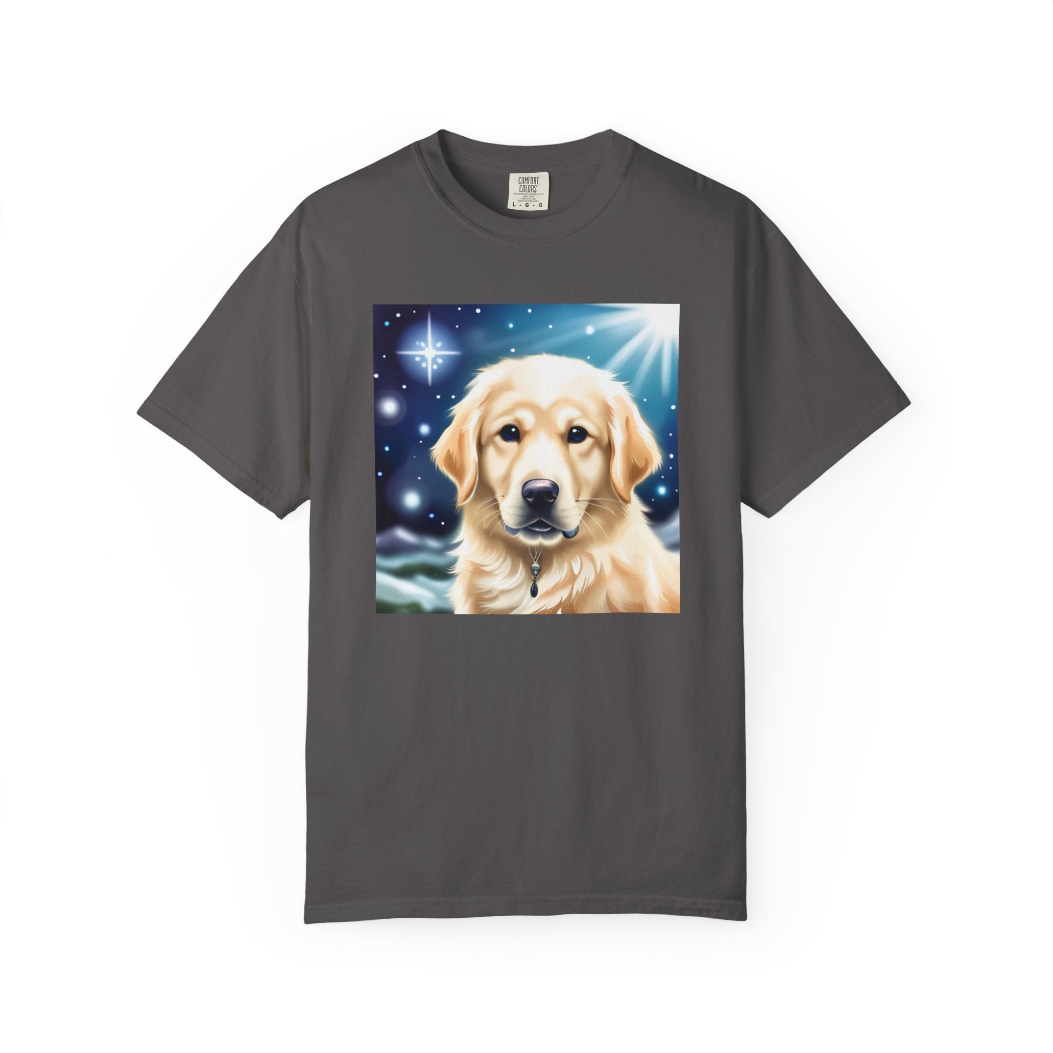 Golden Retriever Stary Night Unisex Garment-Dyed T-shirt