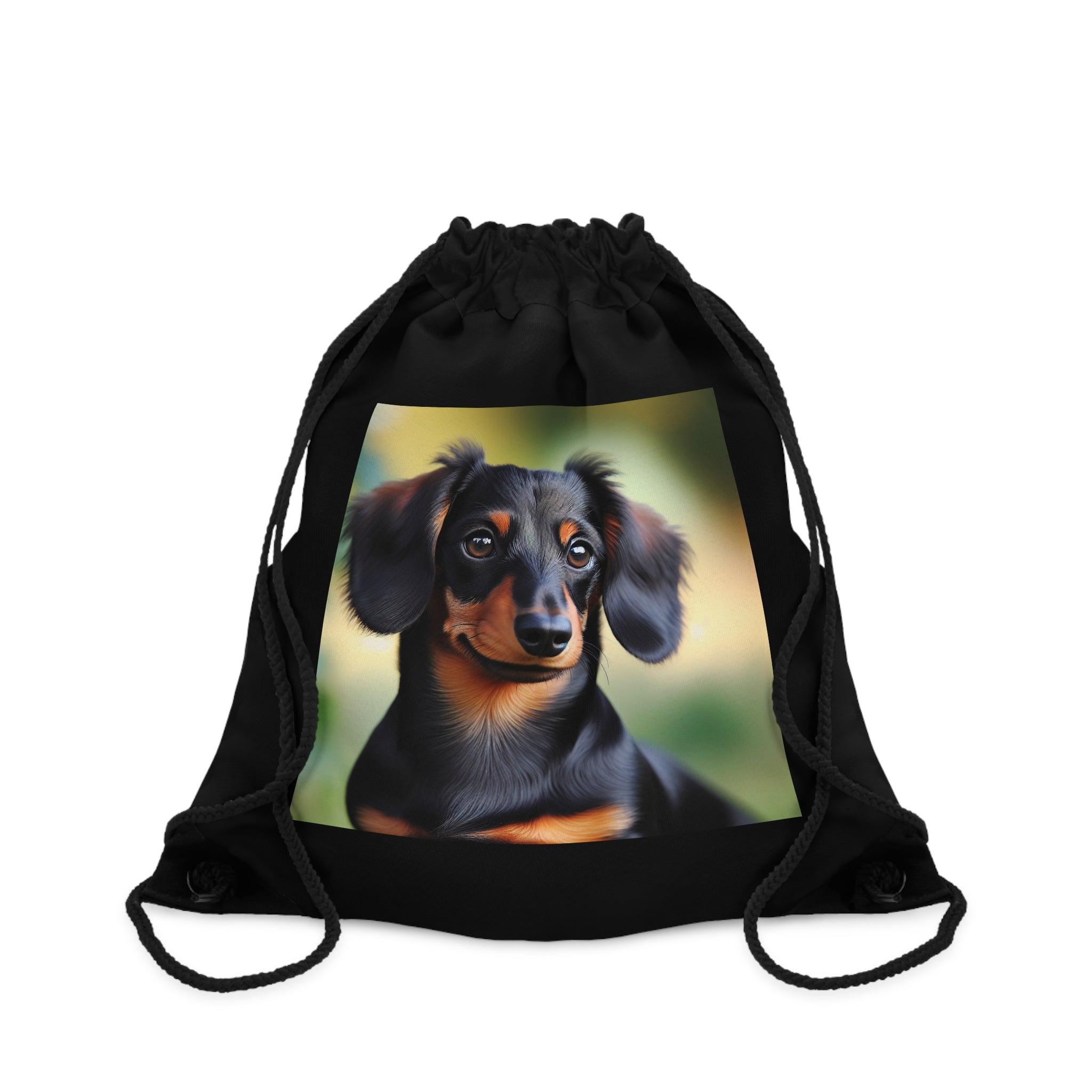 Dachshund Black & Tan Drawstring Bag