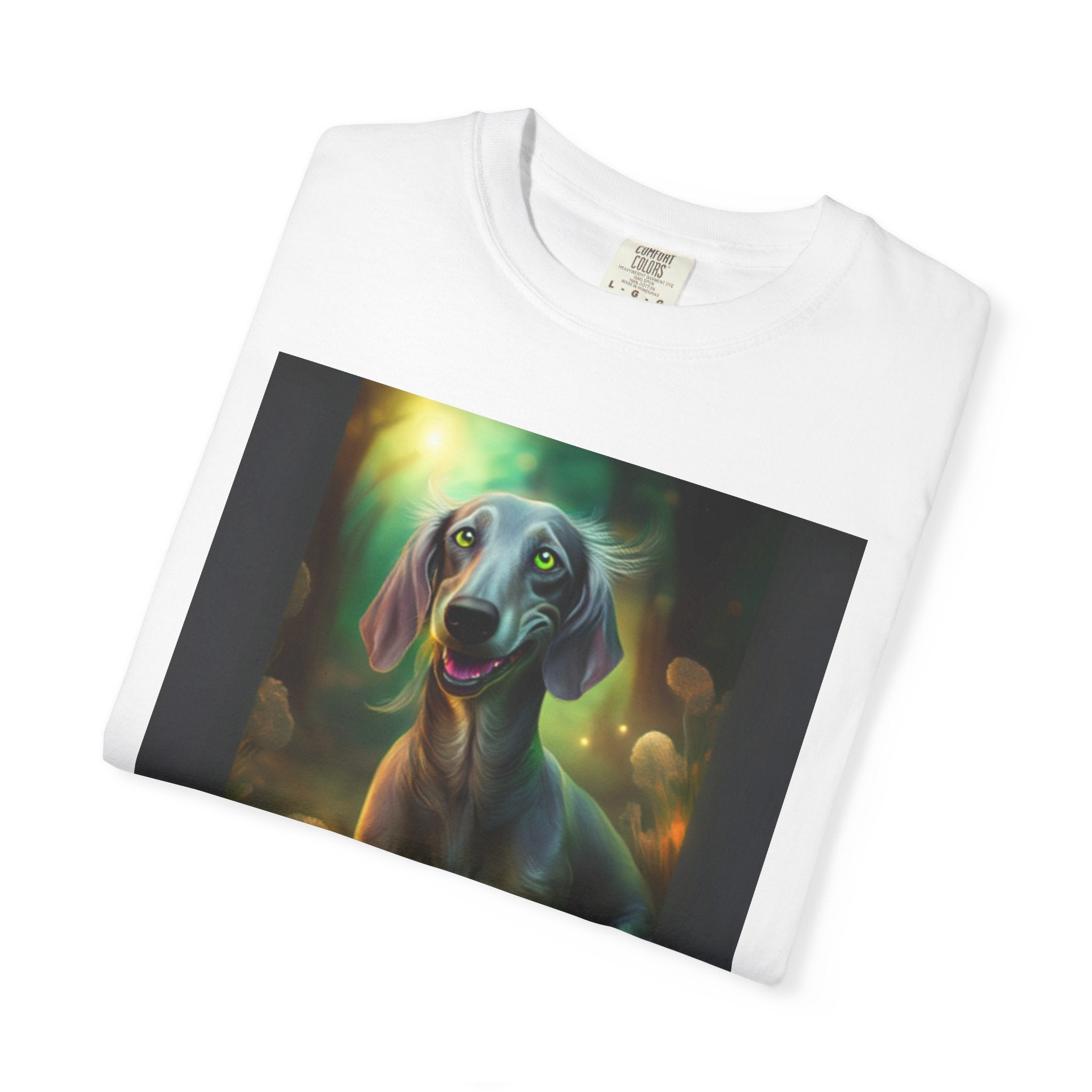 Silver Grey Dachshund Unisex Garment-Dyed T-shirt