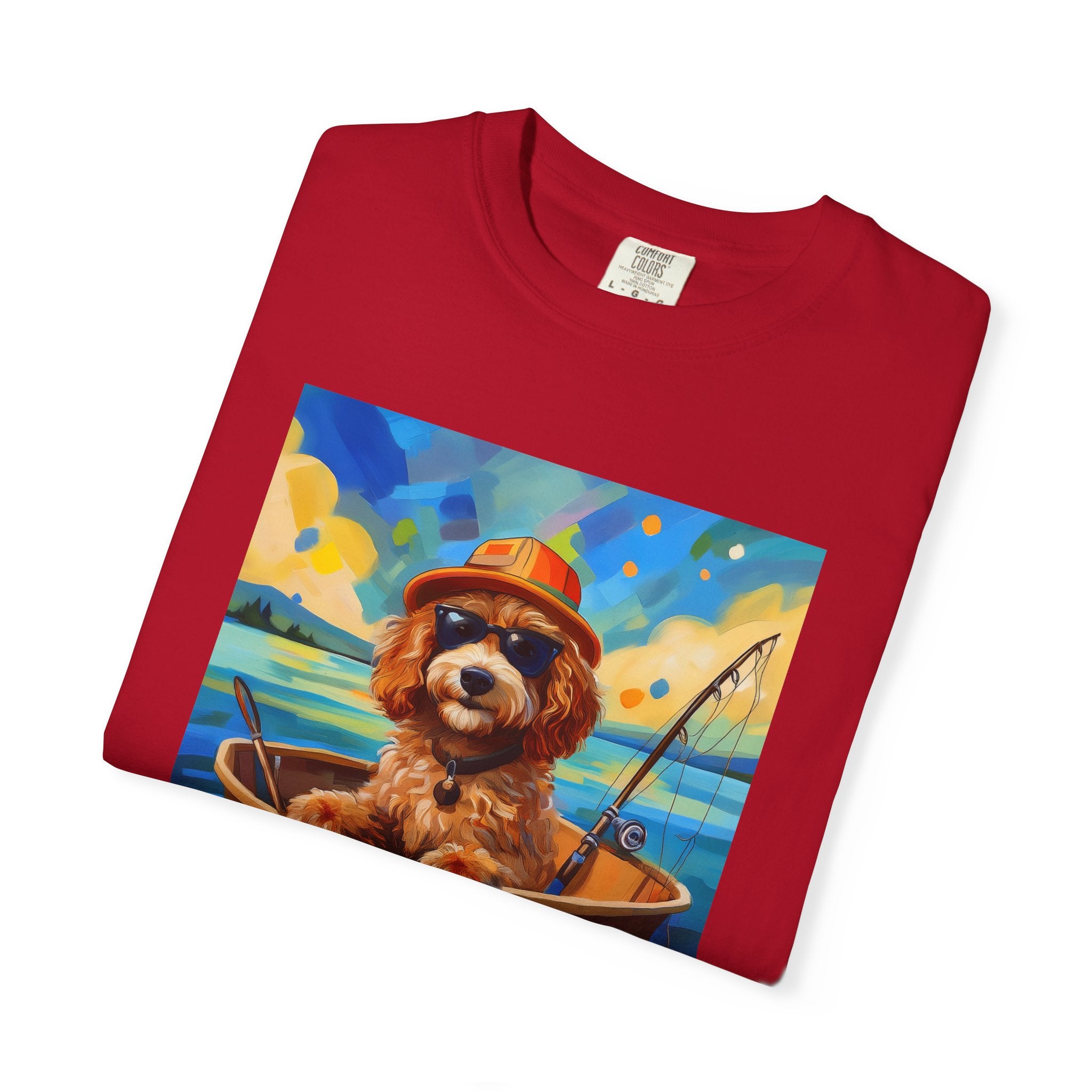 Doodle Fishing Unisex Garment-Dyed T-shirt