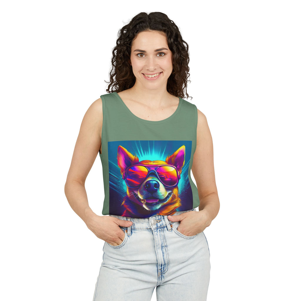 Chihuahua Cool Sunglasses Unisex Tank Top
