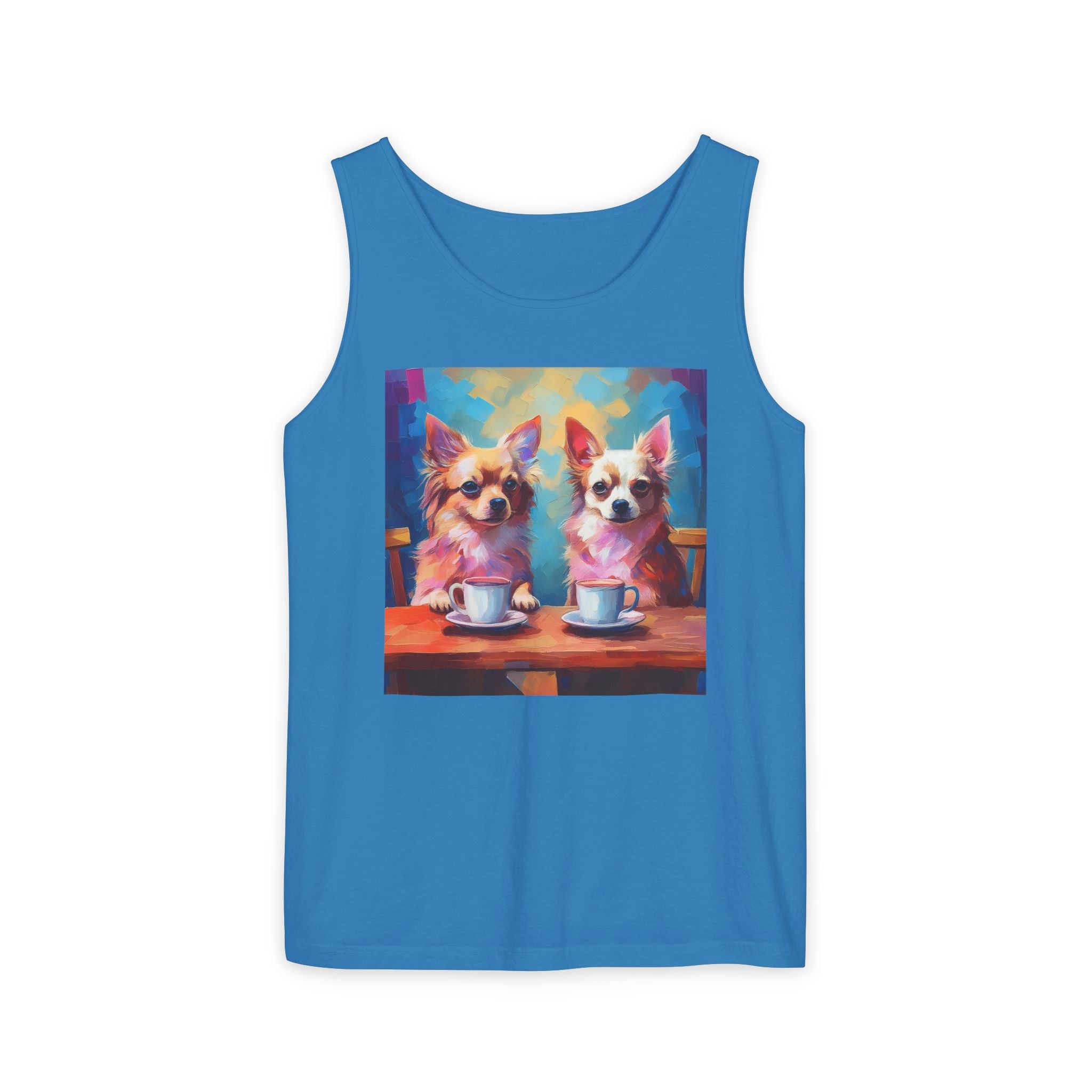 Cafe con Chihuahua Unisex Tank Top
