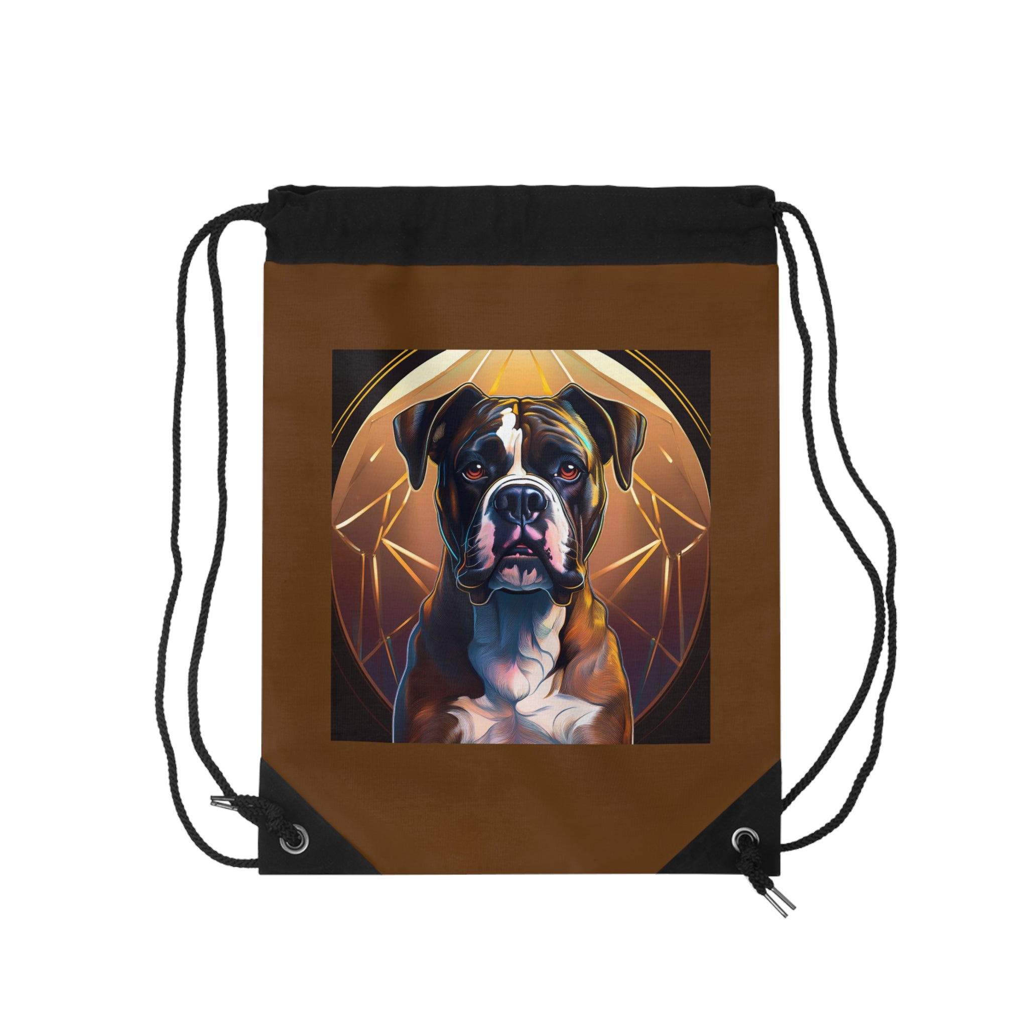 Brindle Gold Boxer Drawstring Bag