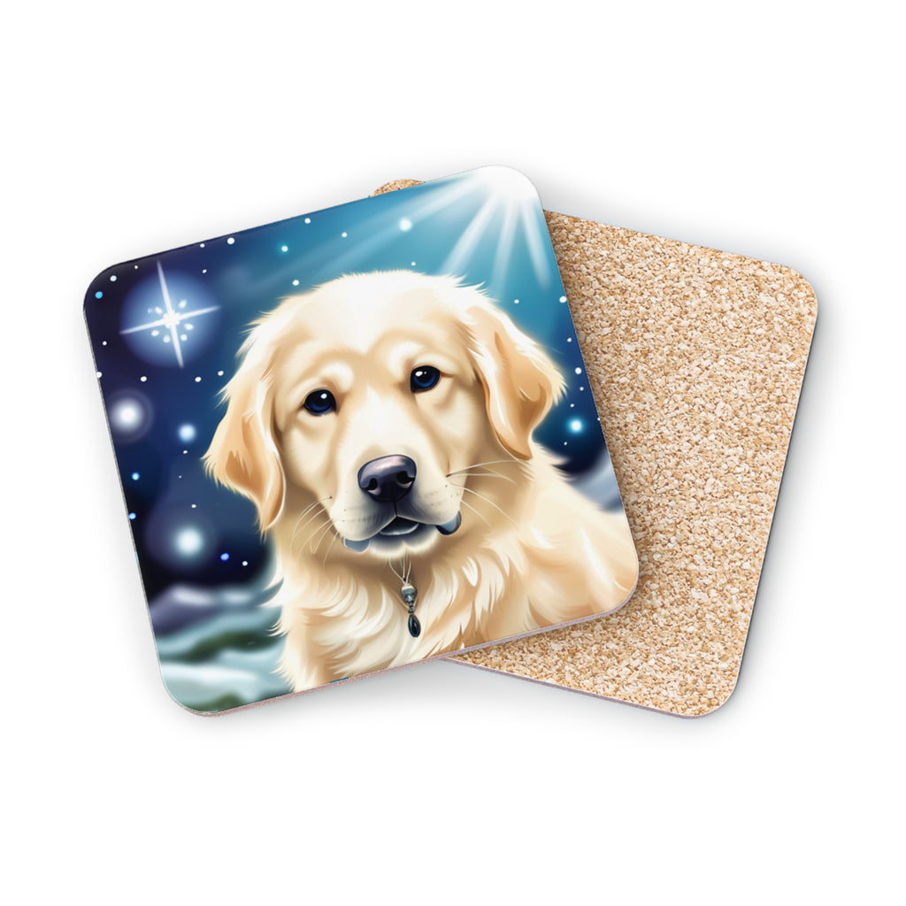 Golden Retriever Stary Night Coasters