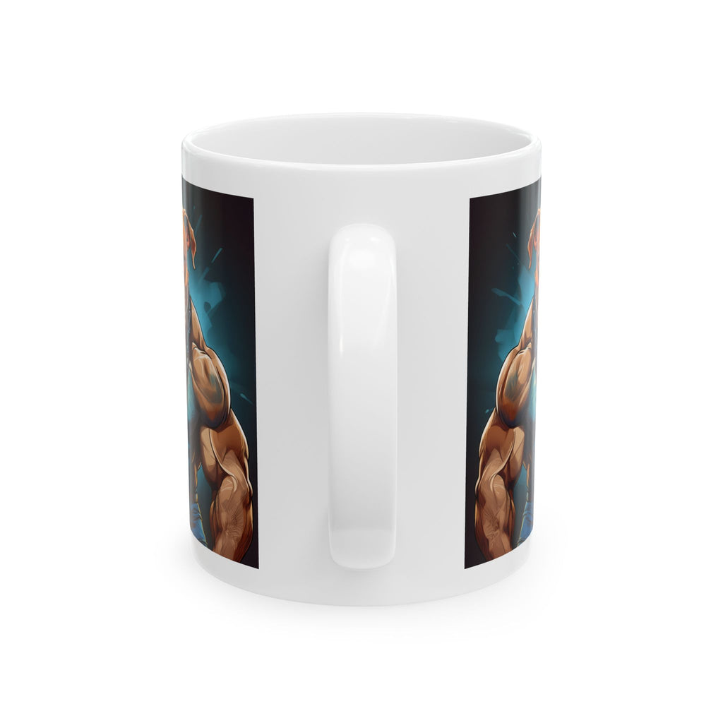 Pitbull Body Builder Ceramic Mug, (11oz, 15oz)