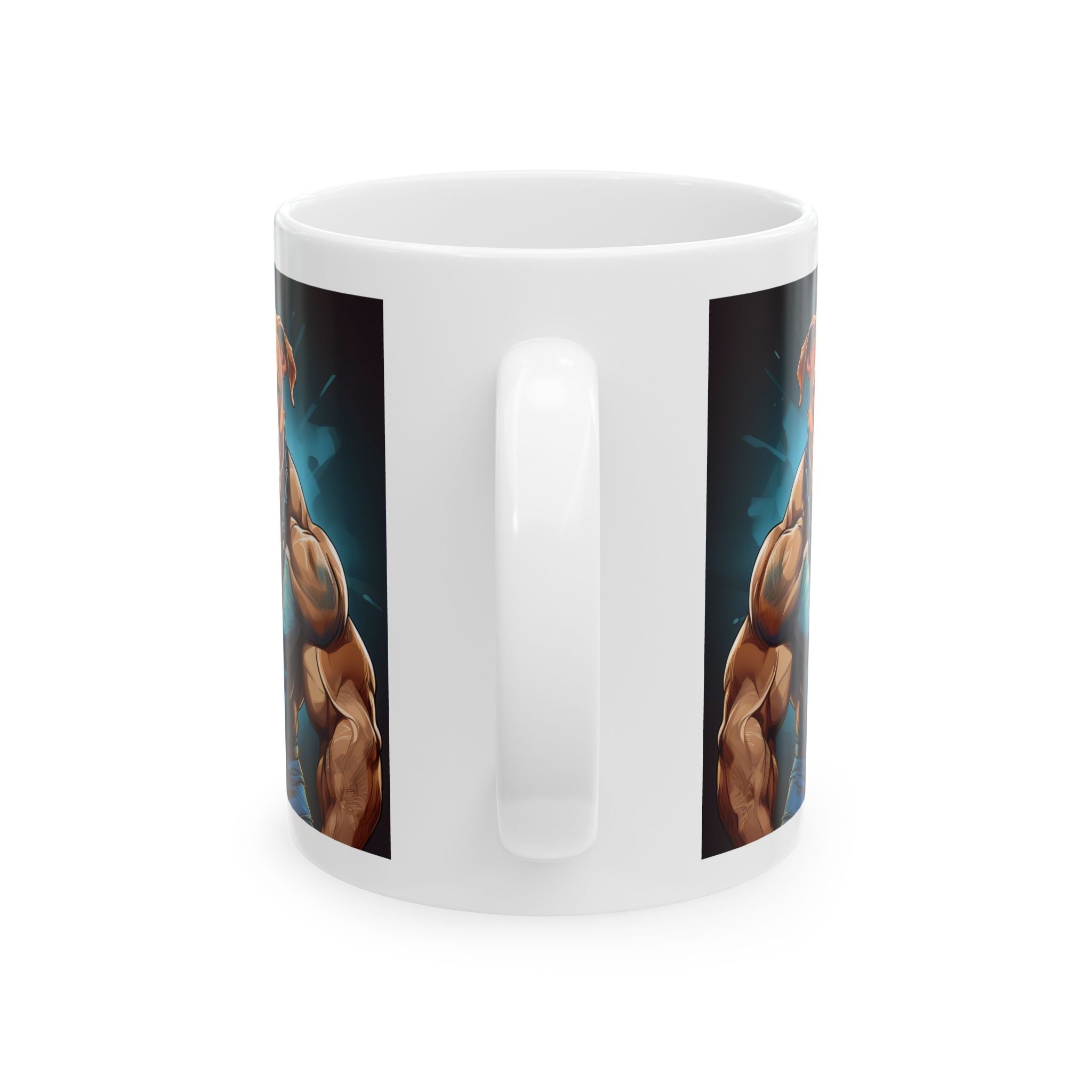Pitbull Body Builder Ceramic Mug, (11oz, 15oz)