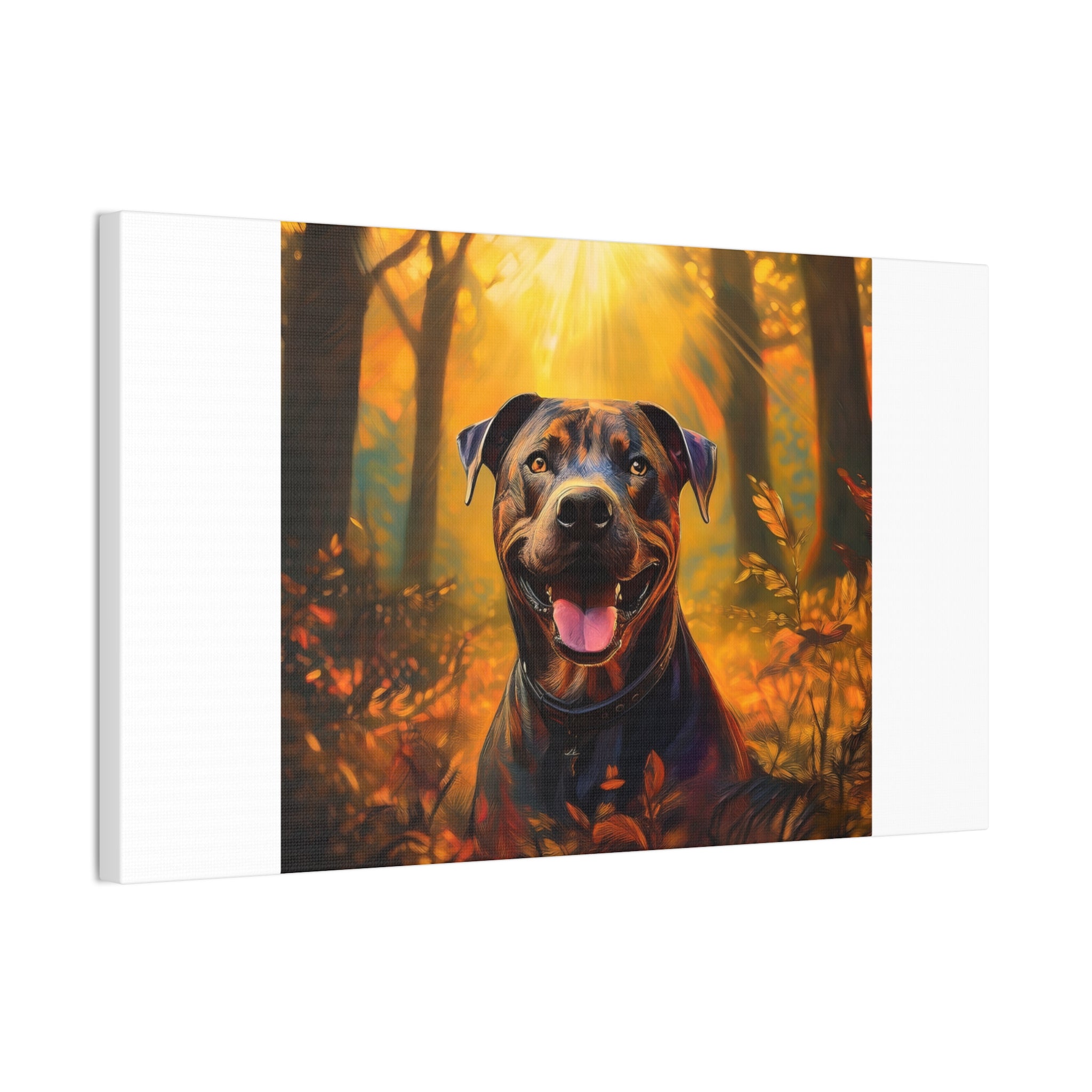 Pit Bull Brindle Autumn Stretched, 0.75"