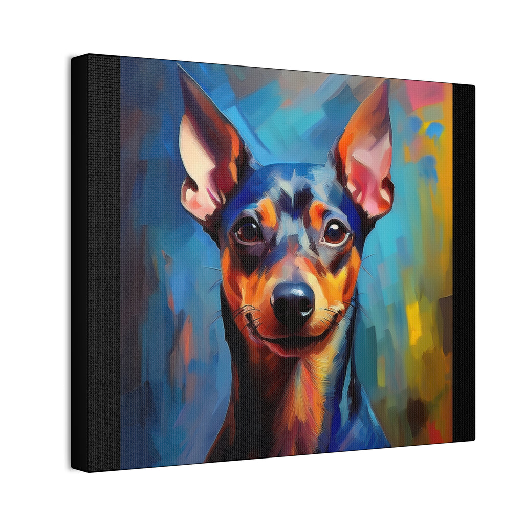 Miniature Pinscher Canvas Stretched, 0.75"