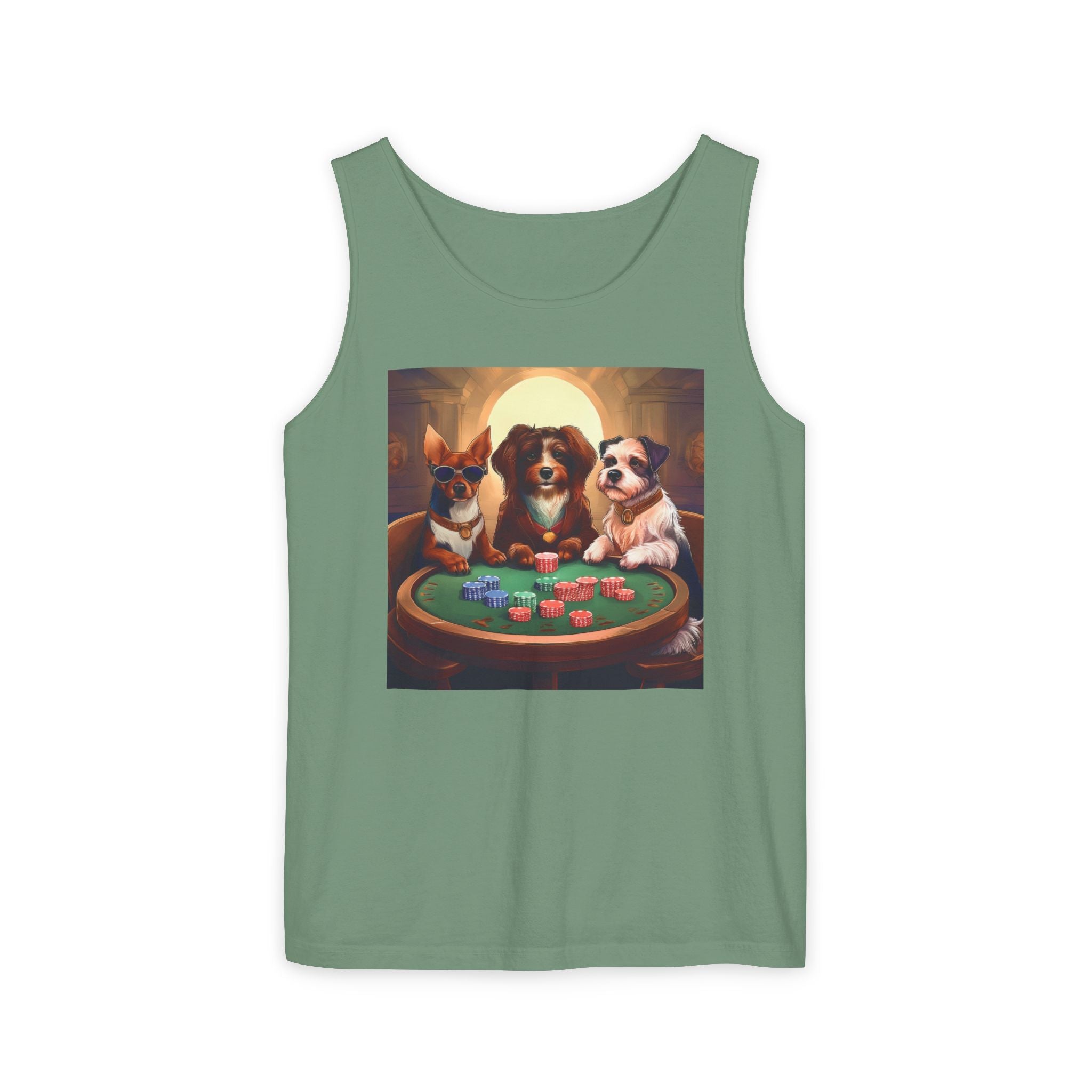 Puppy Poker Unisex Tank Top