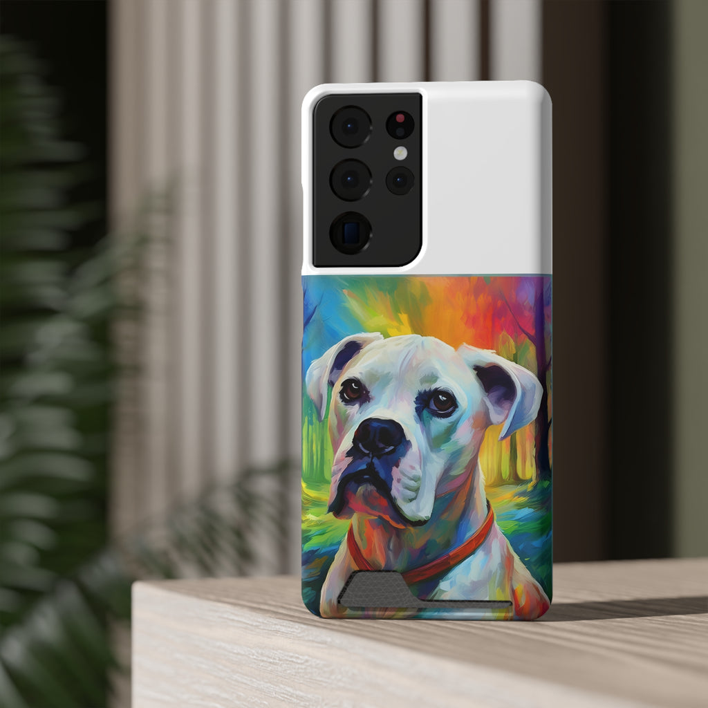 Boxer Rainbow Sky Phone Case with Card Holder