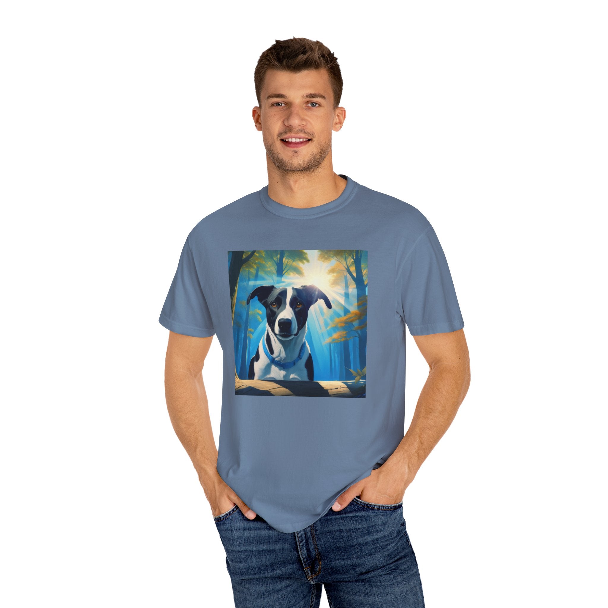Coonhound Forest Unisex Garment-Dyed T-shirt