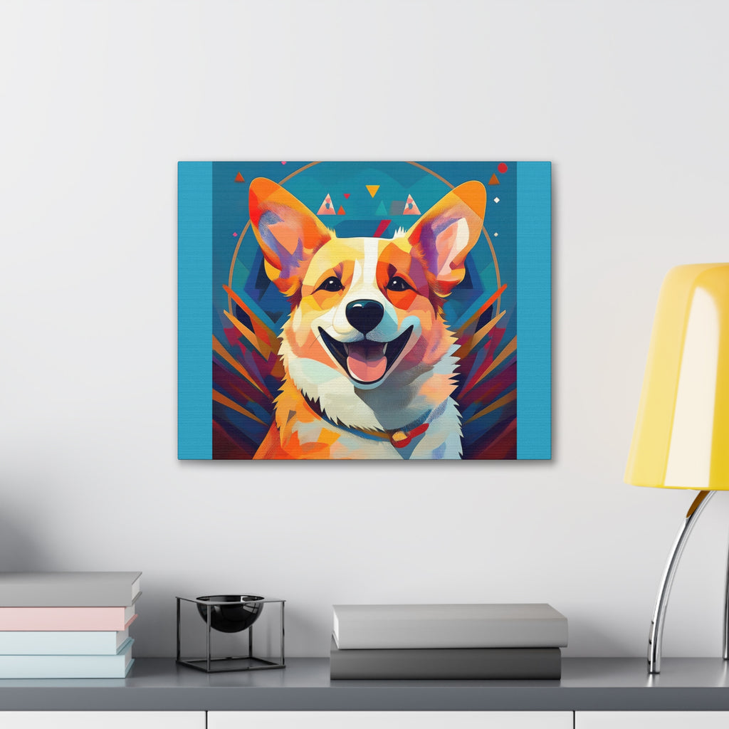 Corgi Canvas Painting