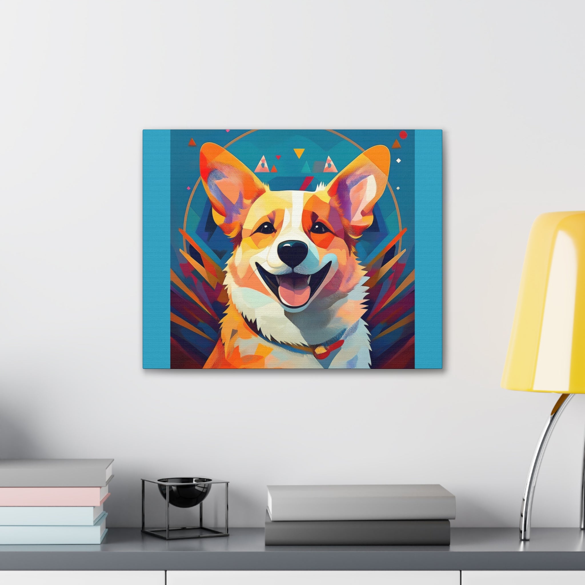Corgi Canvas Painting