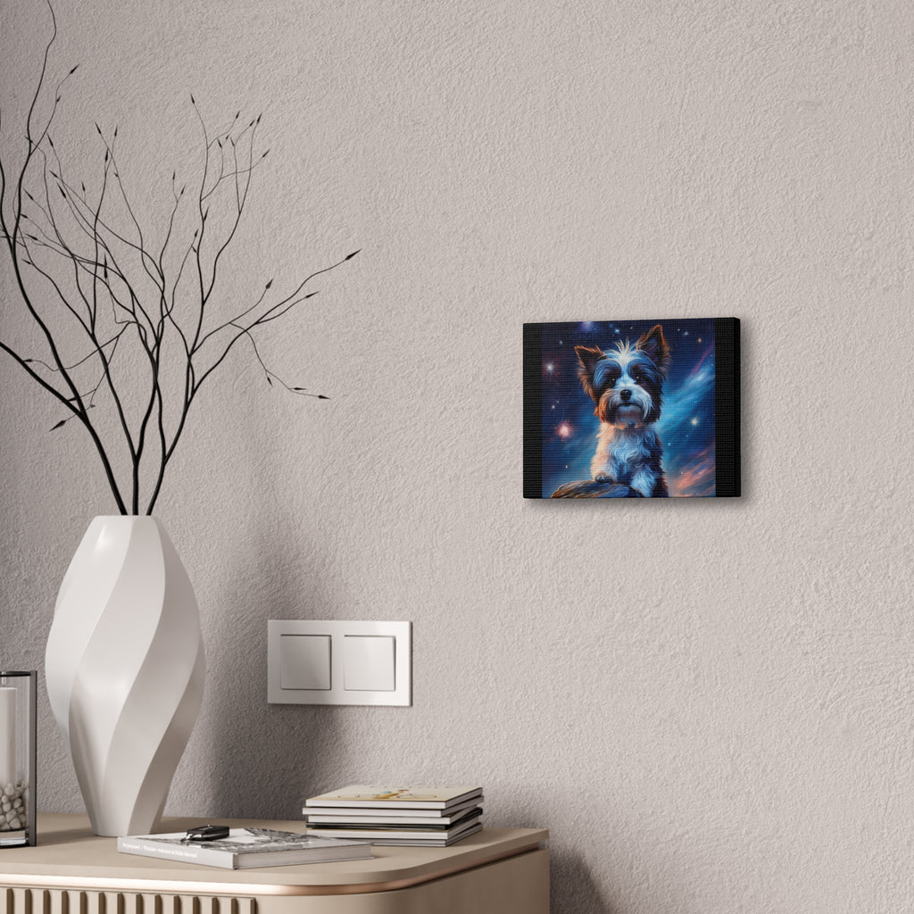 Biewer Terrier Stary Night Cavas Painting