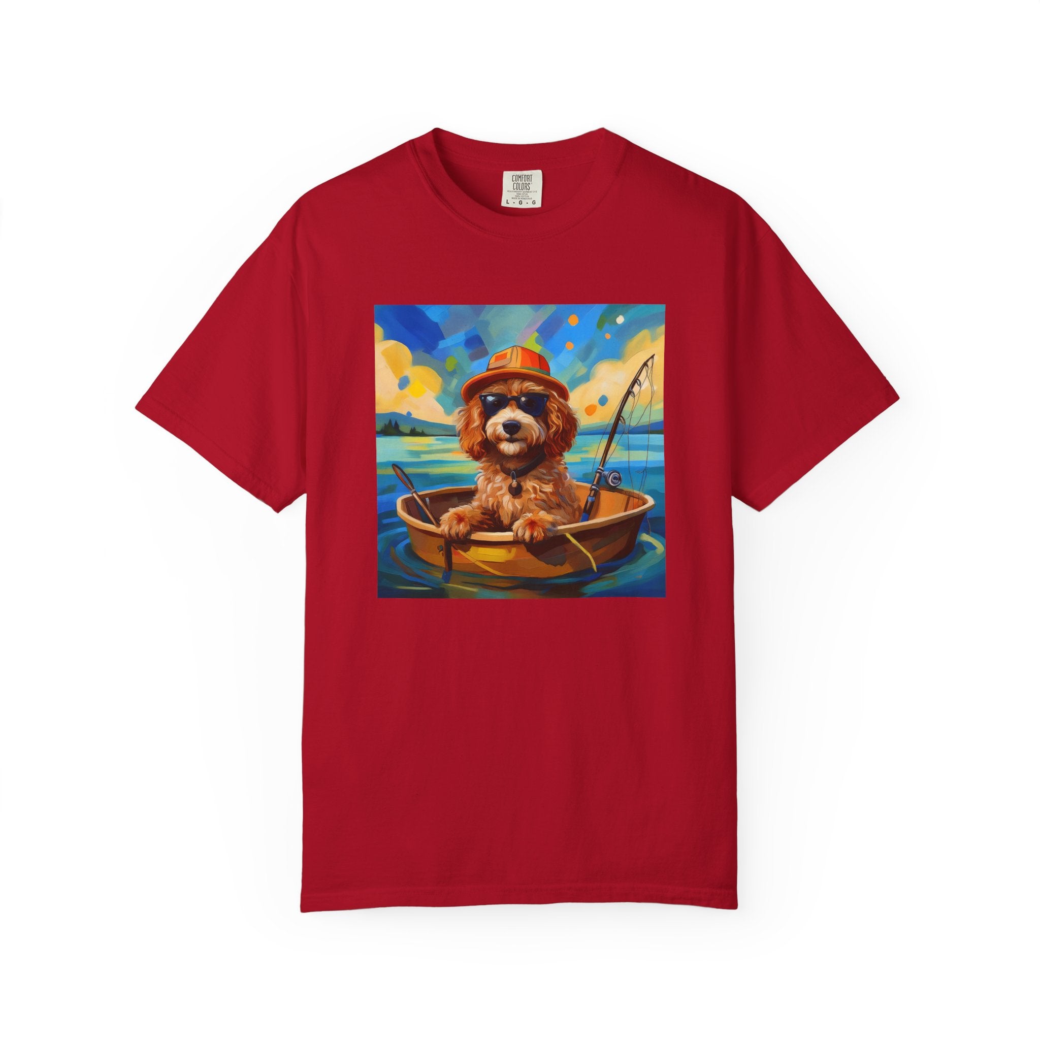 Doodle Fishing Unisex Garment-Dyed T-shirt