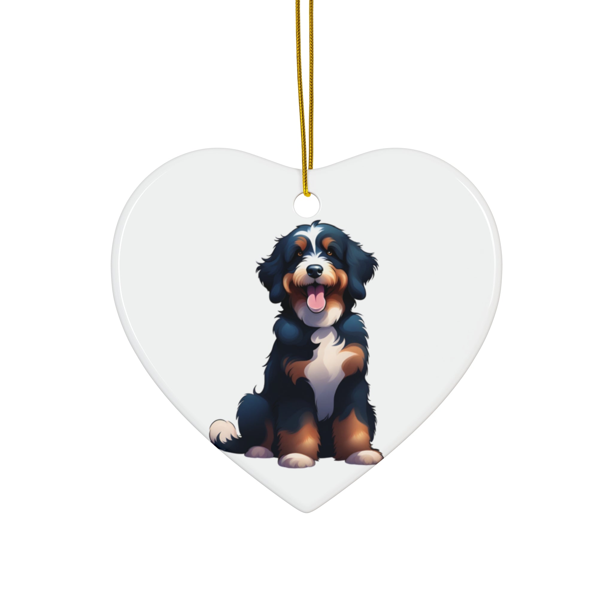 Bernedoodle Ceramic Ornament