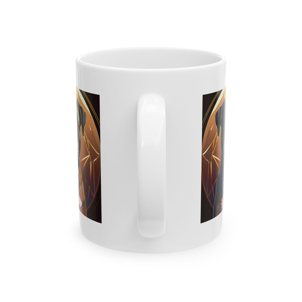 Brindle Gold Ceramic Mug, (11oz, 15oz)