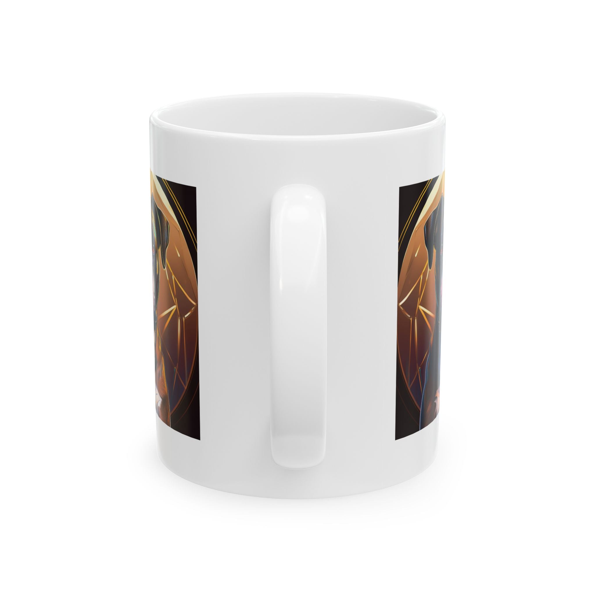 Brindle Gold Ceramic Mug, (11oz, 15oz)