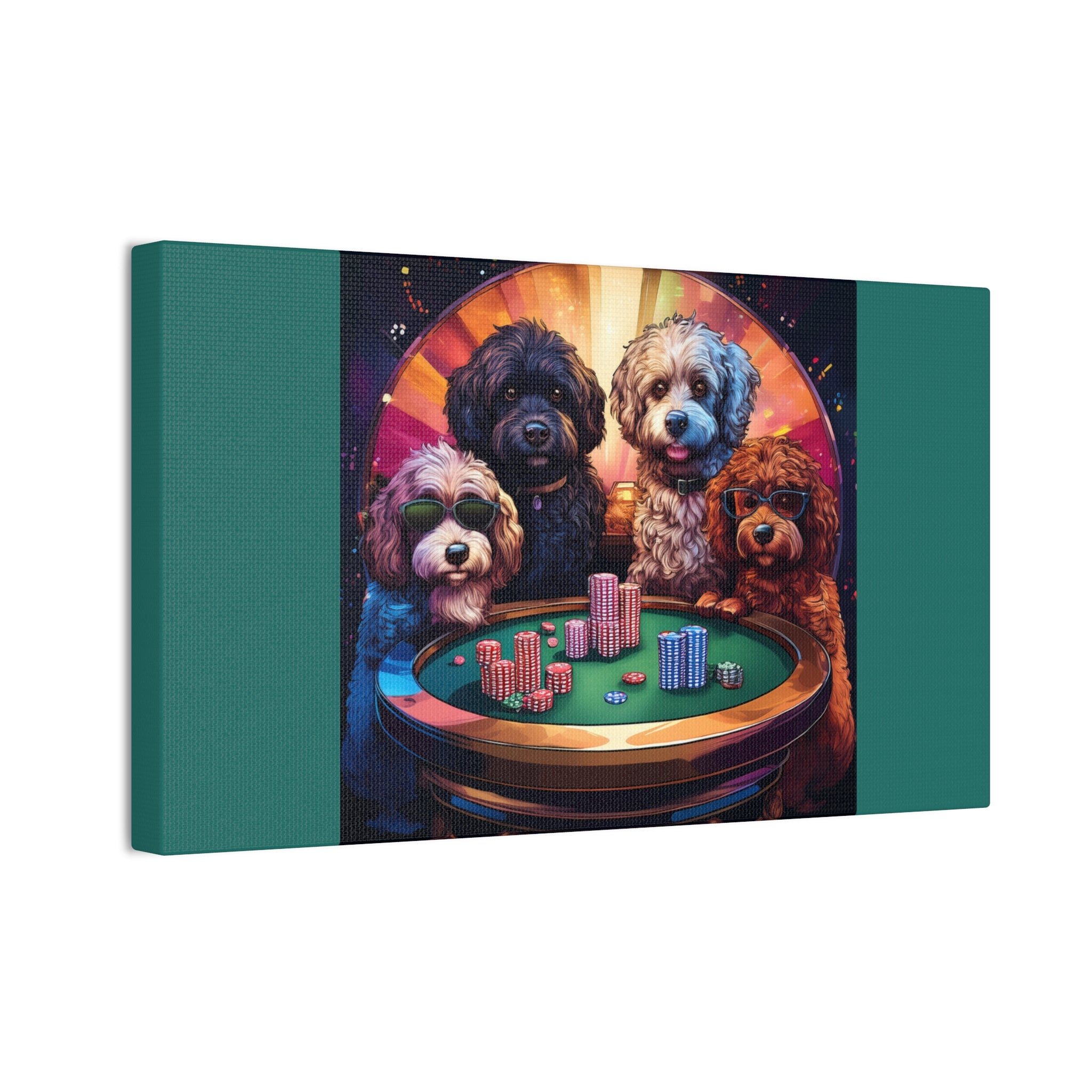 Doodle Poker Game Canvas Painting