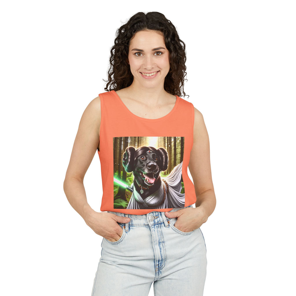 Black Lab Galaxy Princess Unisex Tank Top
