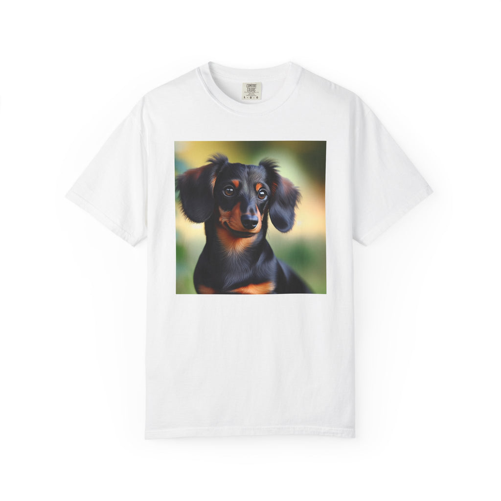 Black/Brown Dachshund Unisex Garment-Dyed T-shirt