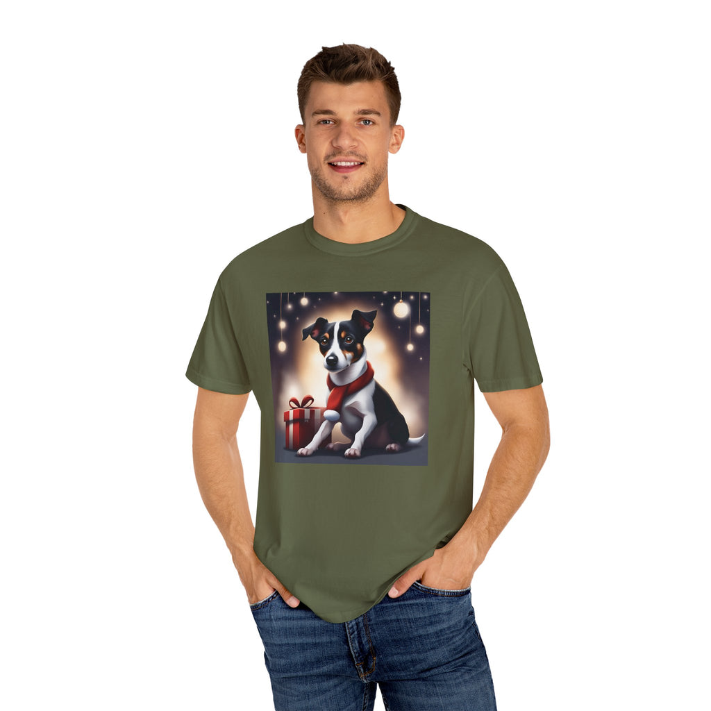 Jack Russel Holiday Unisex Garment-Dyed T-shirt