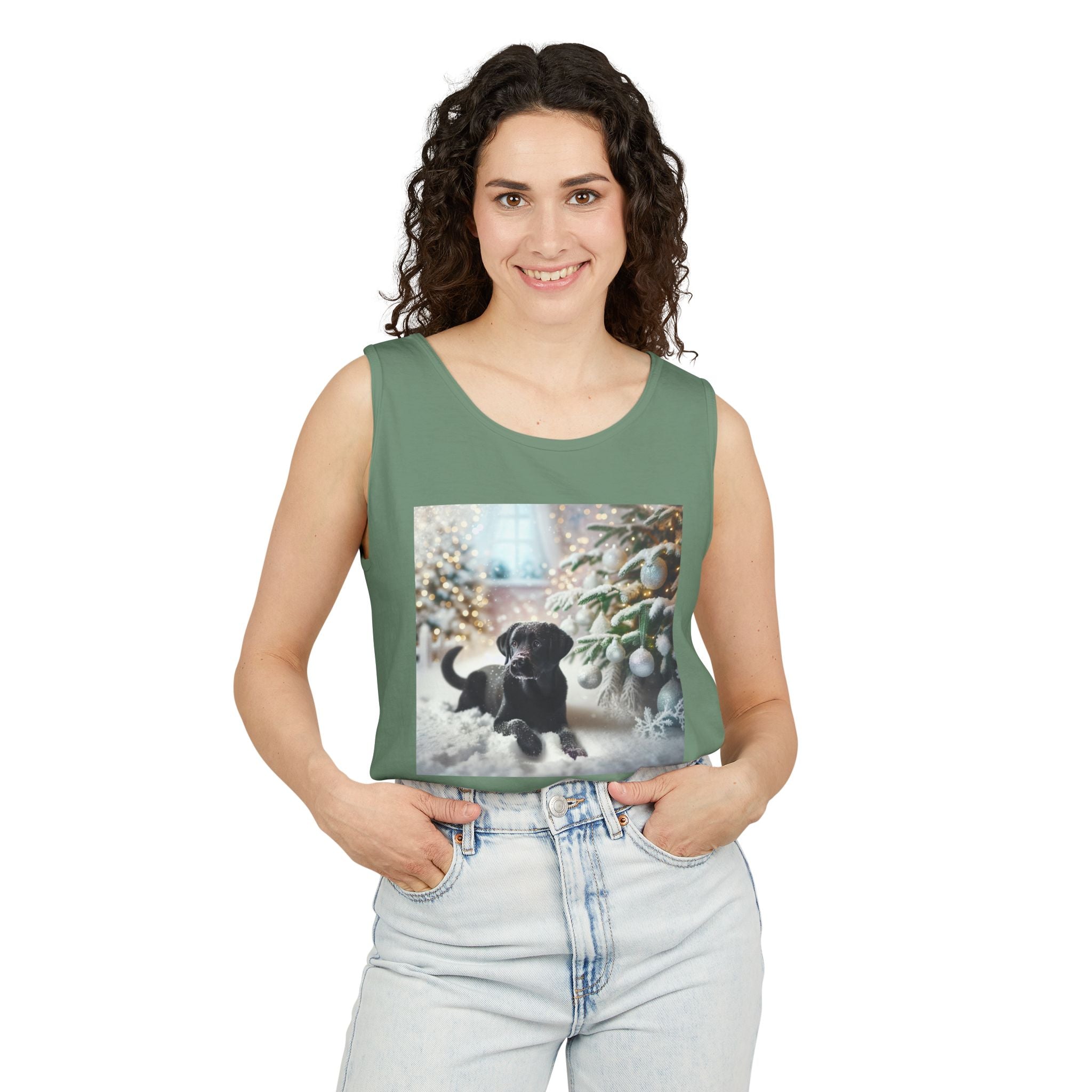 Black Lab Puppy Holiday Unisex Tank Top