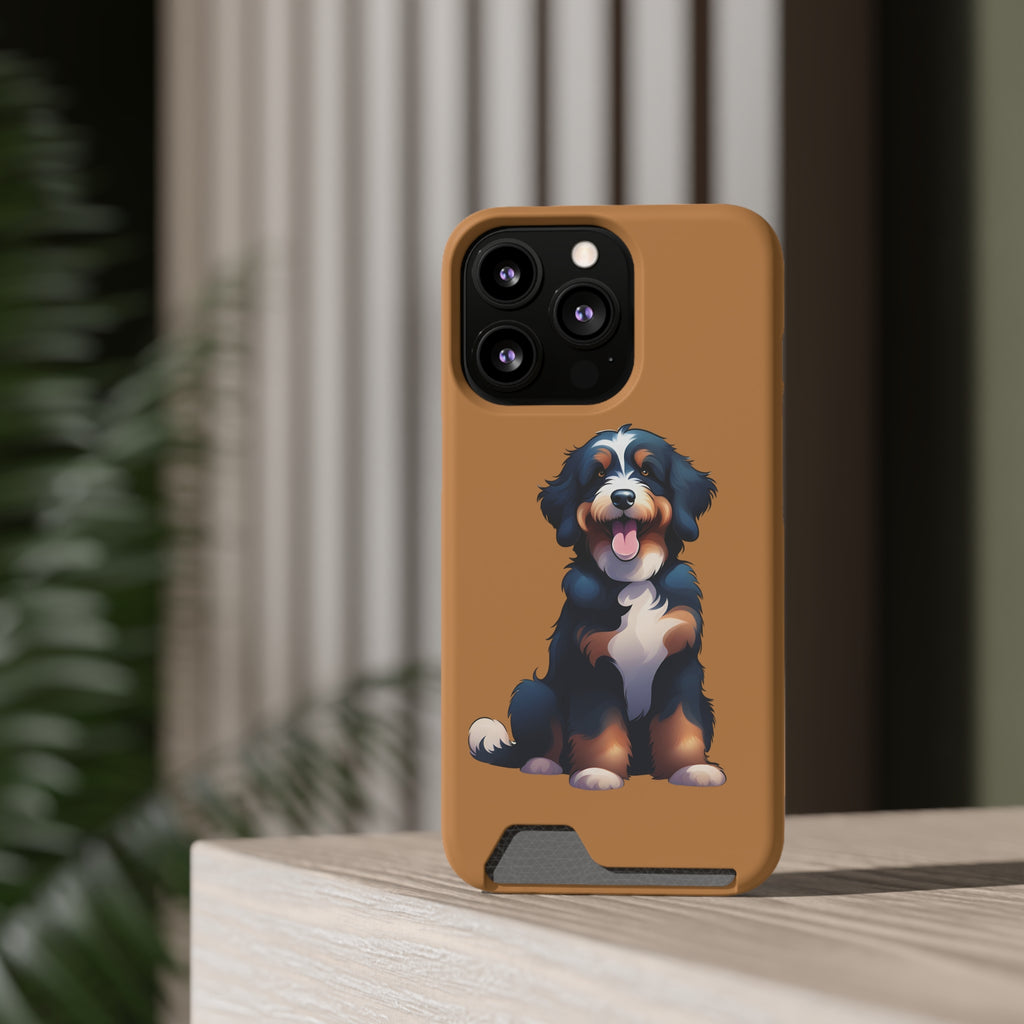 Bernie doodle Phone Case with Card Holder