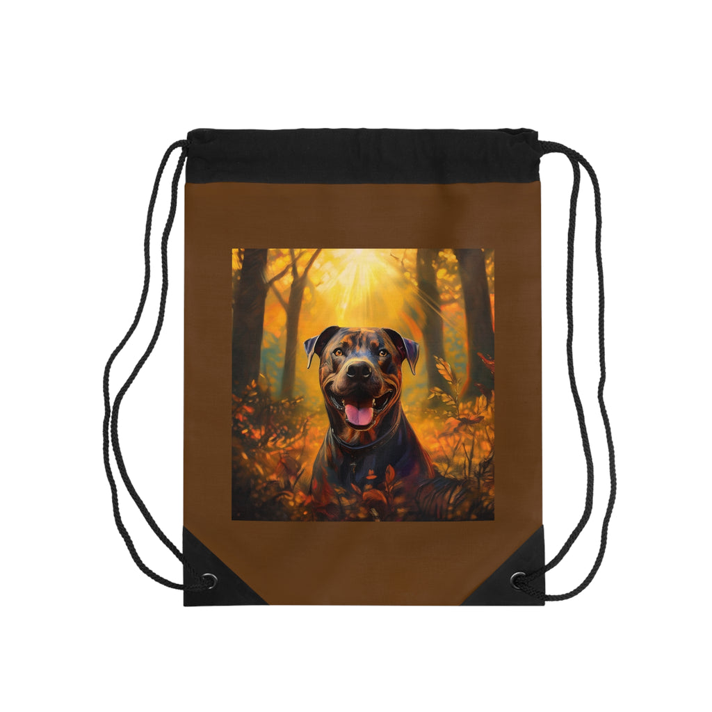 Pitbull Autumn Drawstring Bag