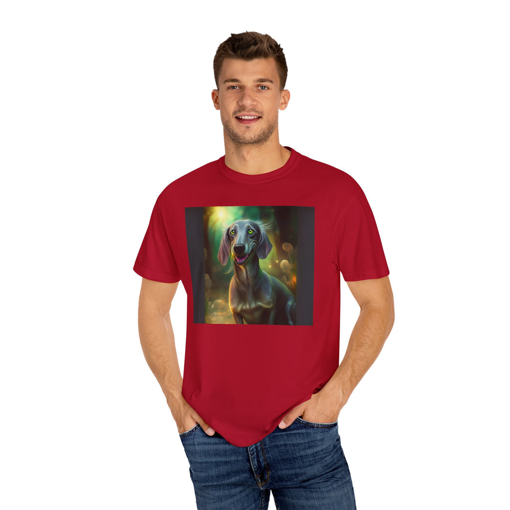 Silver Grey Dachshund Unisex Garment-Dyed T-shirt