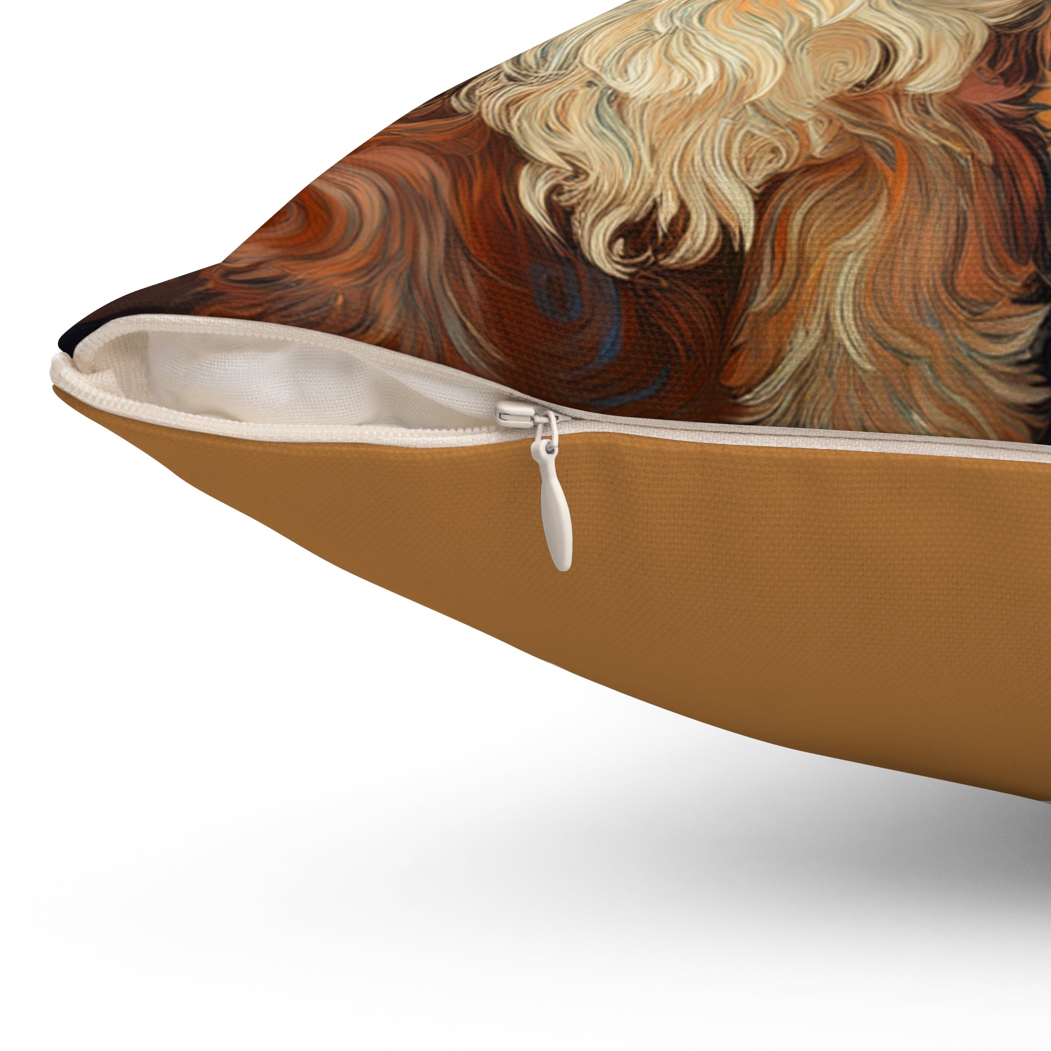 Doodles, Black & Tan Polyester Square Pillow