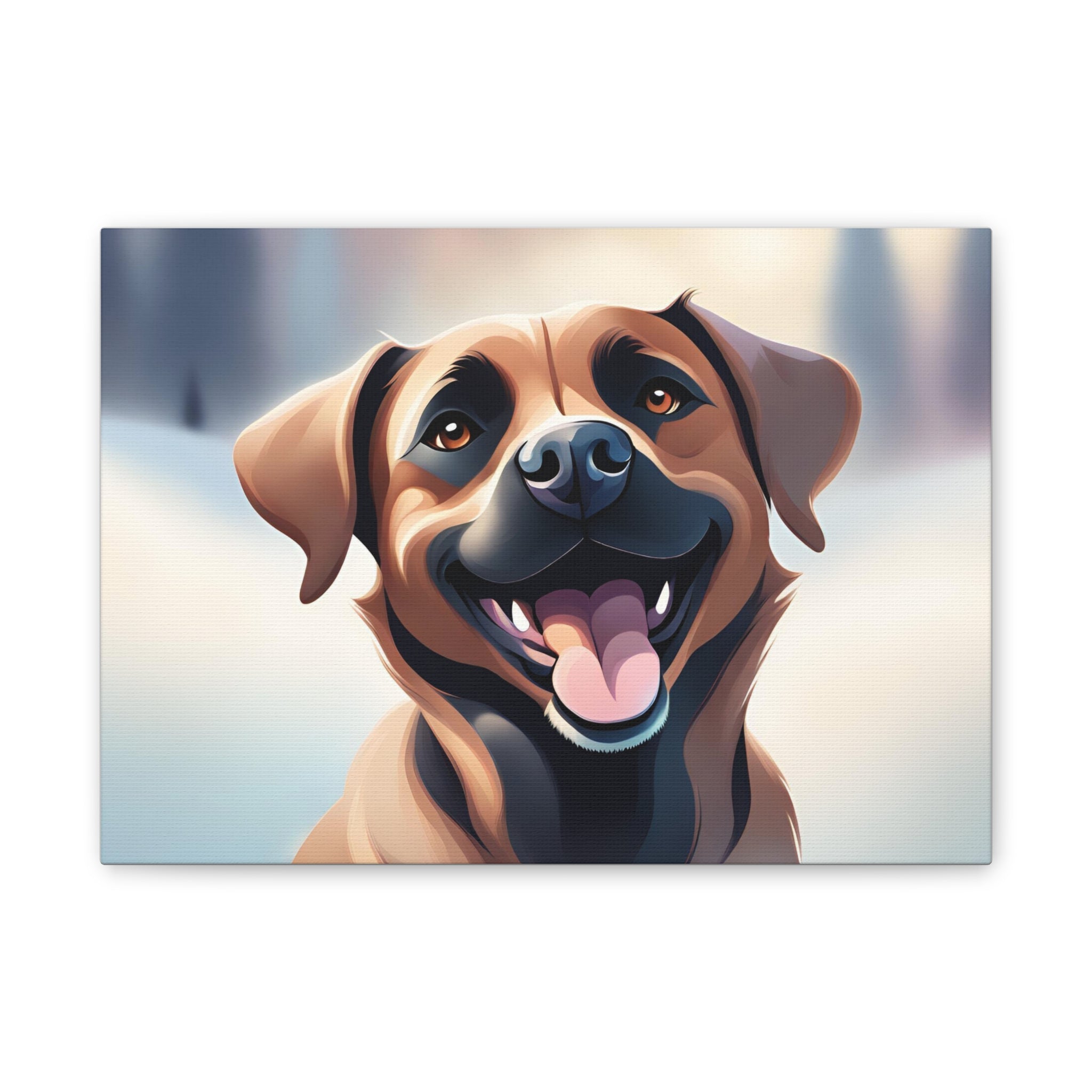 Black Mouth Cur Canvas Stretched, 0.75"