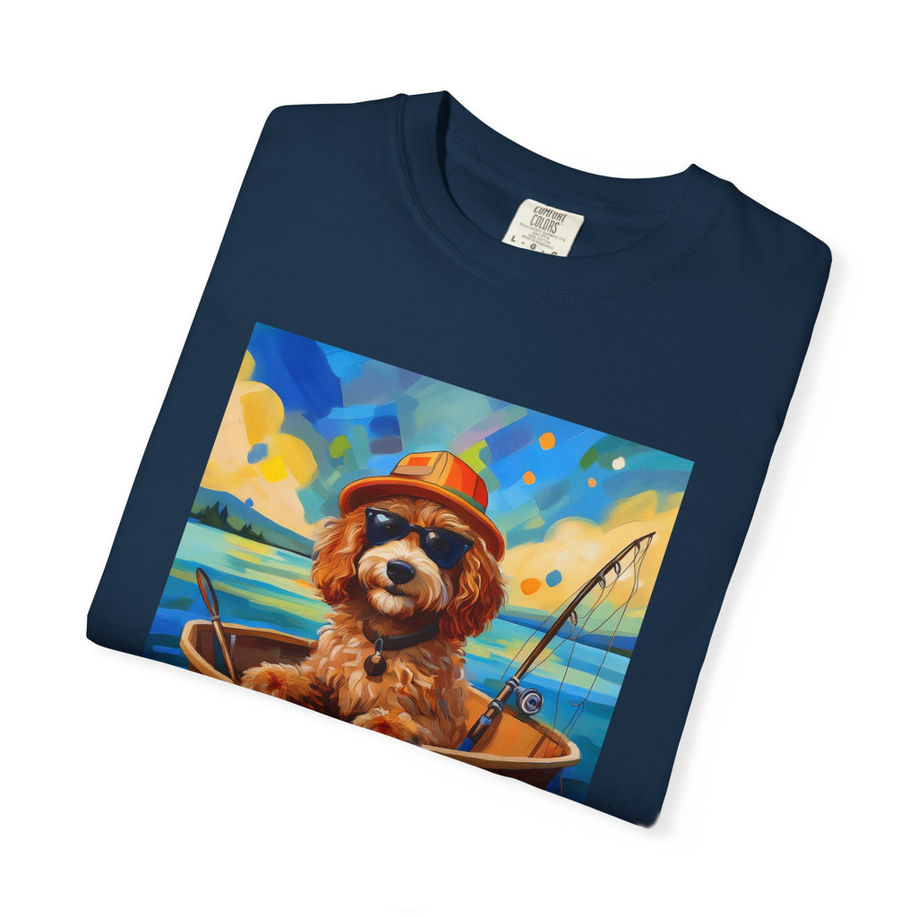 Doodle Fishing Unisex Garment-Dyed T-shirt