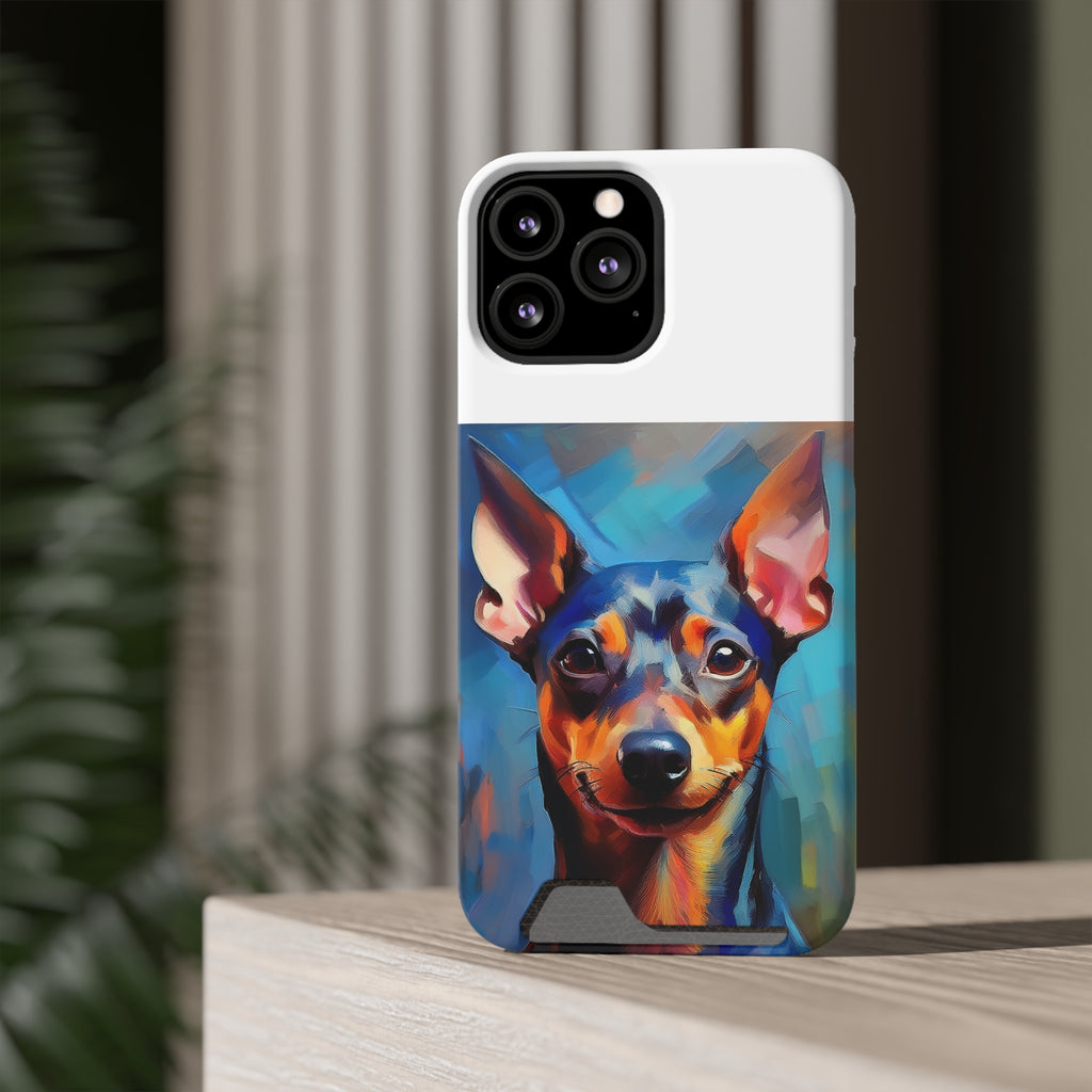 Miniature Pincher Phone Case with Card Holder
