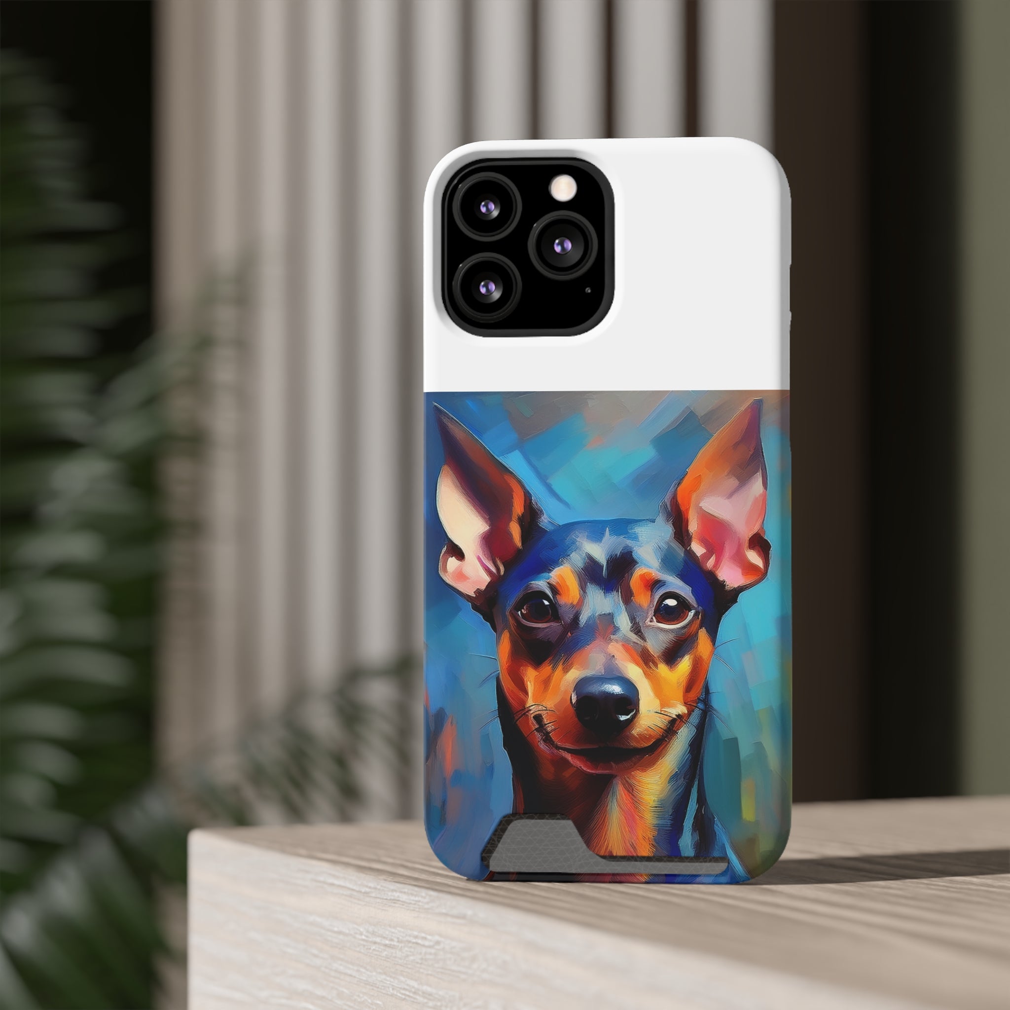 Miniature Pincher Phone Case with Card Holder