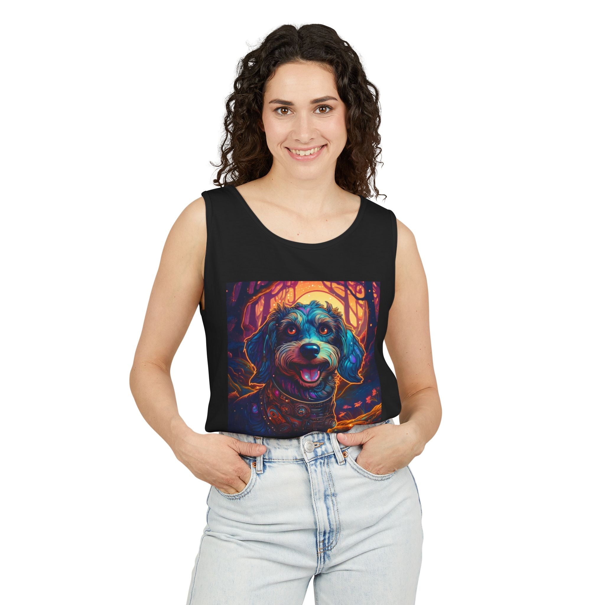 Steampunk Dachshund Unisex Tank Top